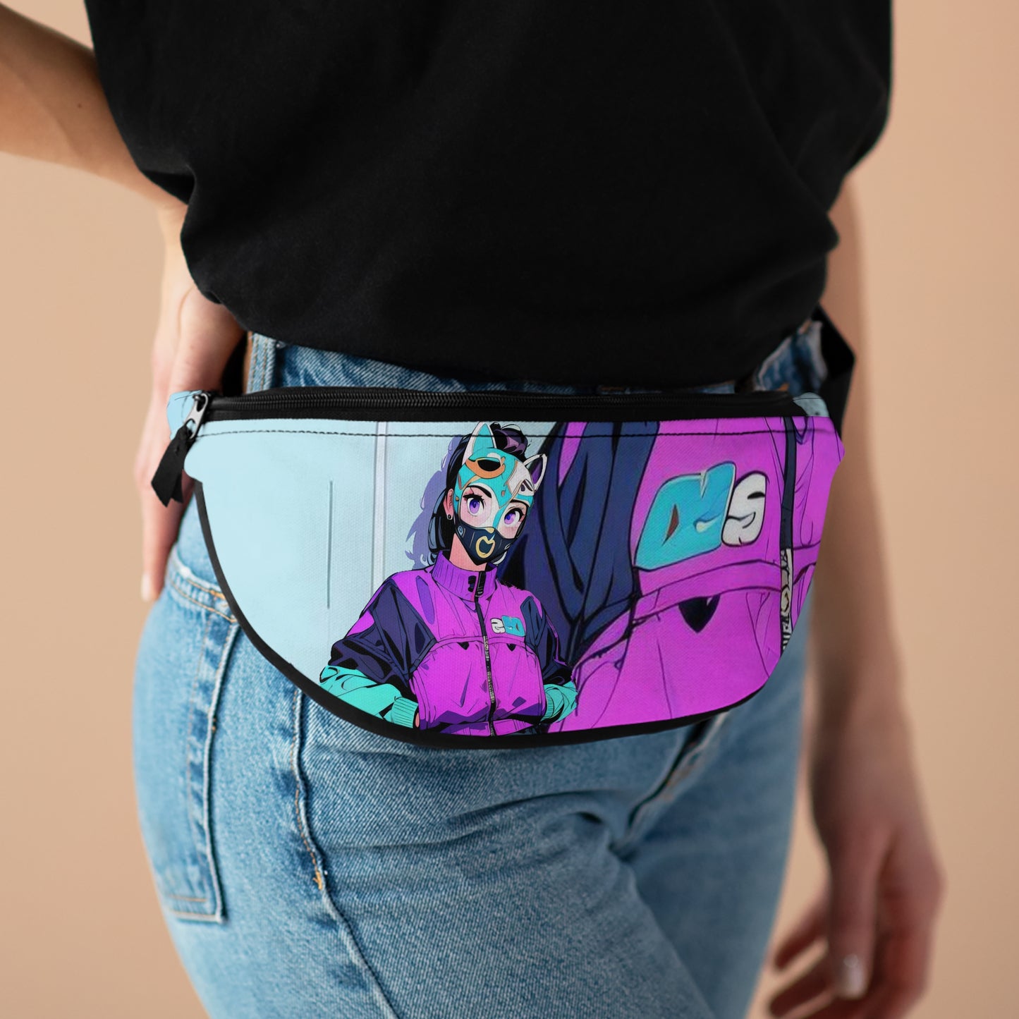 Anime Style Art Fanny Pack- "Babi Kat"