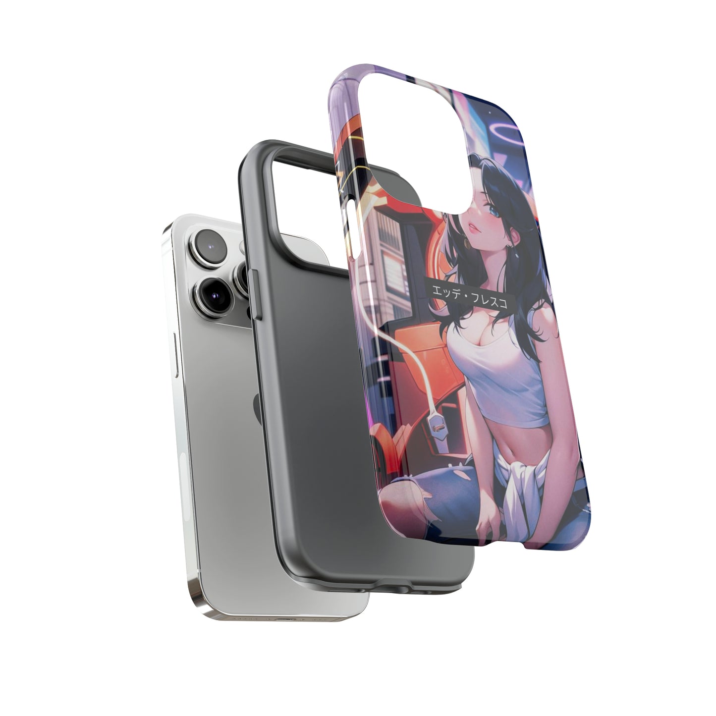 Anime Style Art Tough Cases- "She's at the Arcade"