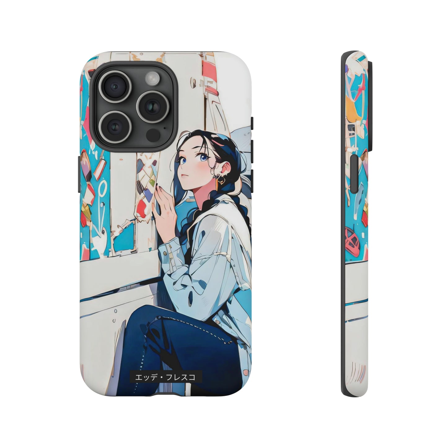 Anime Style Art Tough Cases- "She Loves Ice Cream"