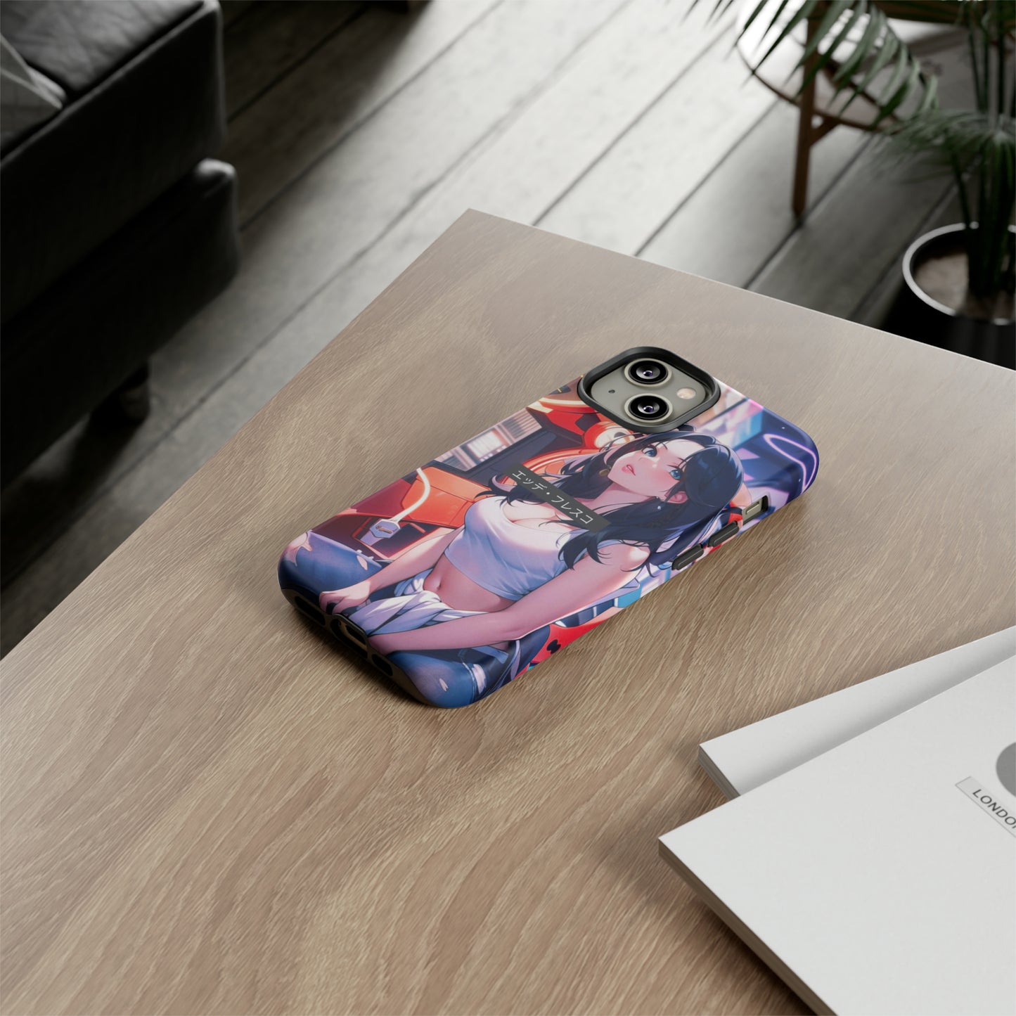 Anime Style Art Tough Cases- "She's at the Arcade"