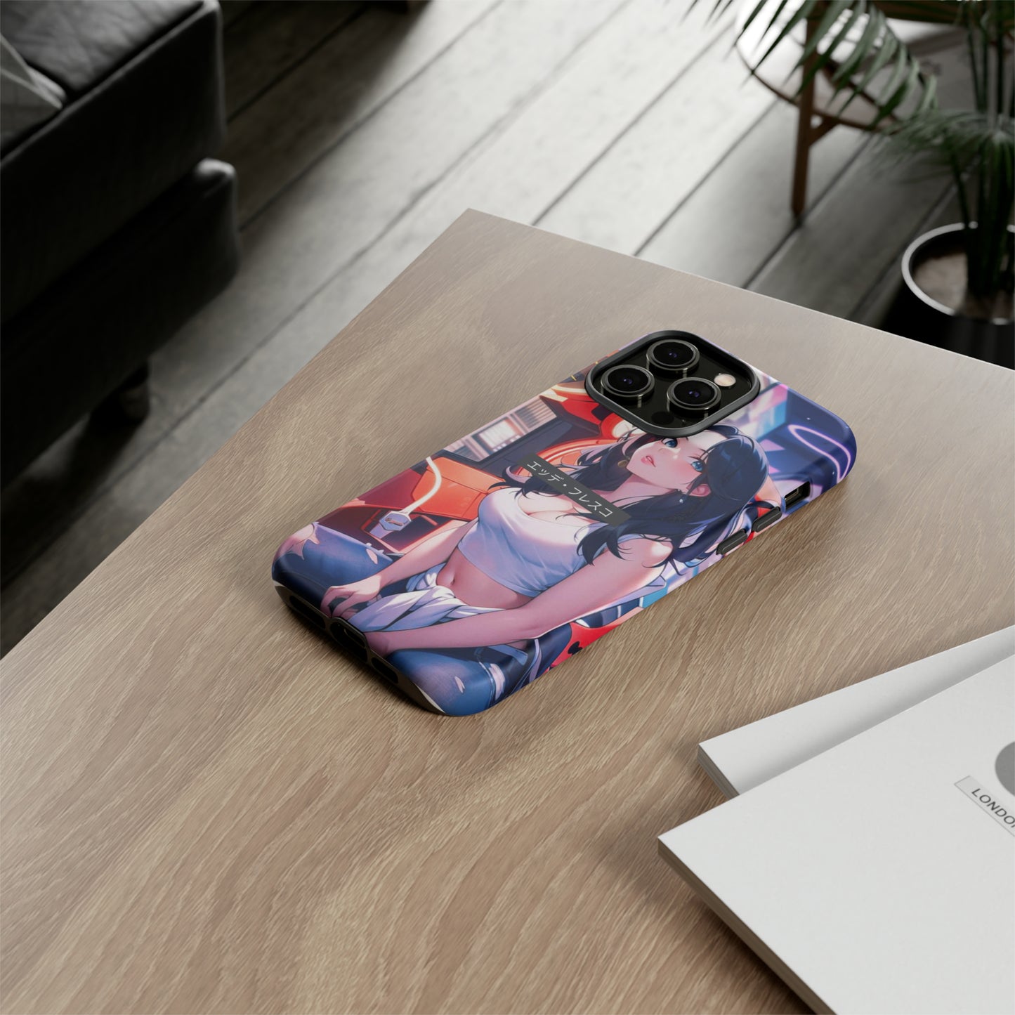 Anime Style Art Tough Cases- "She's at the Arcade"