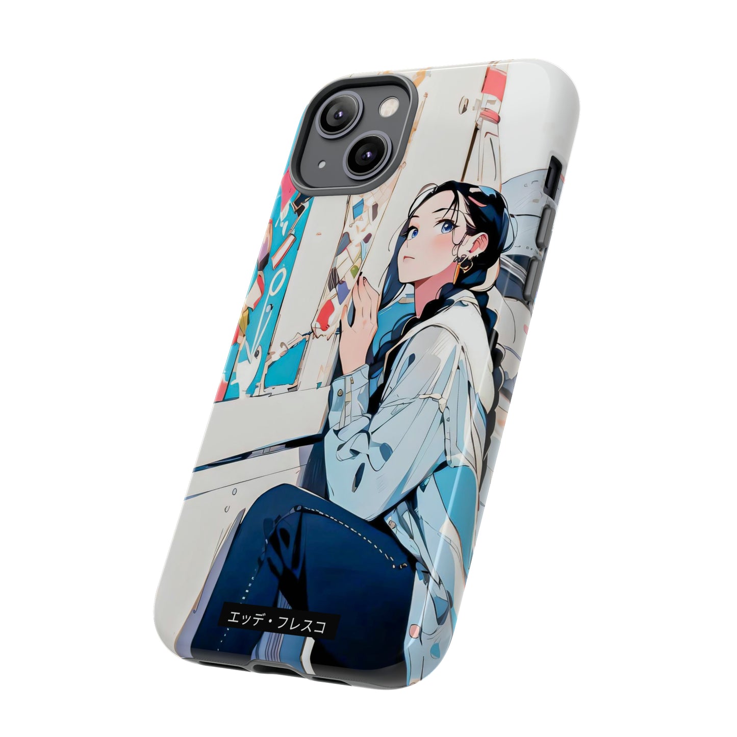 Anime Style Art Tough Cases- "She Loves Ice Cream"