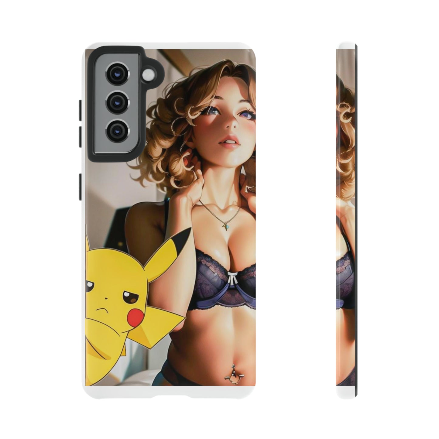 Blonde with Pika- Anime Style Art Tough Cases