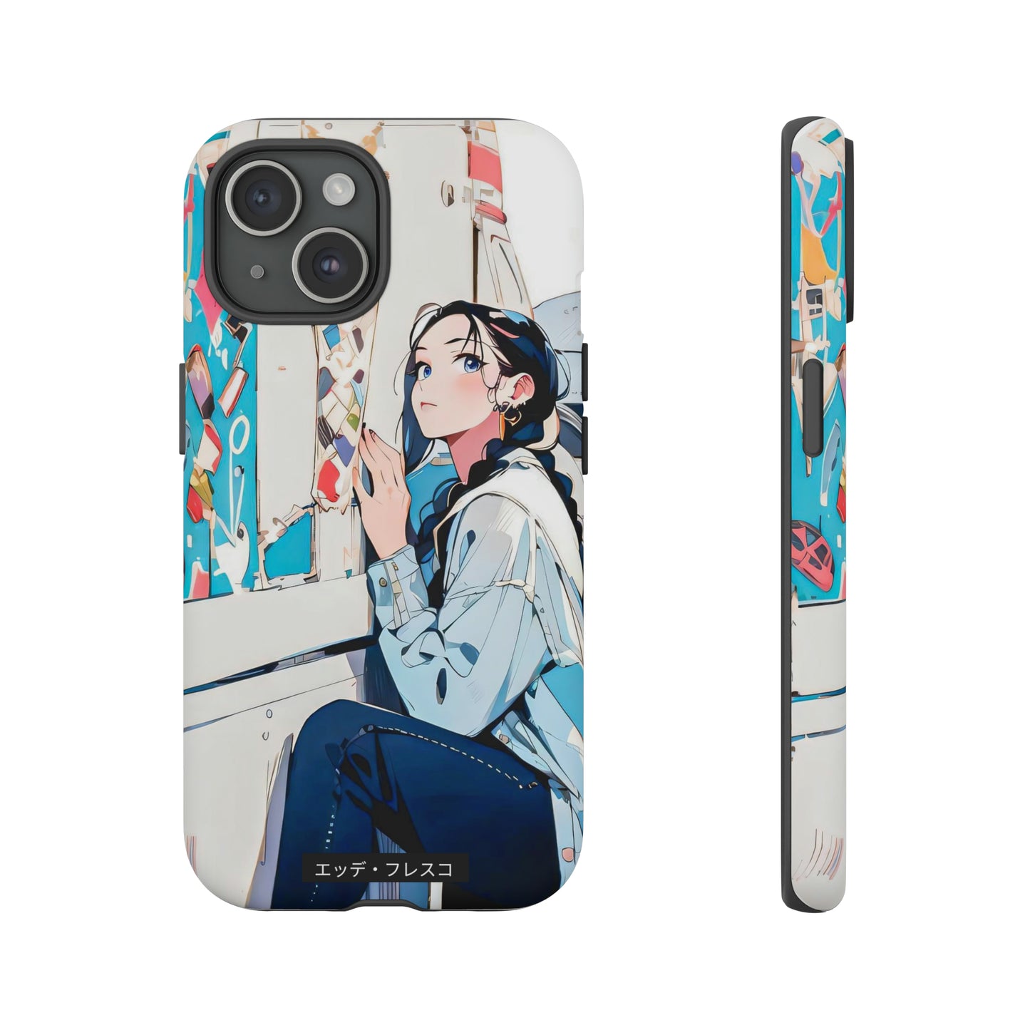 Anime Style Art Tough Cases- "She Loves Ice Cream"