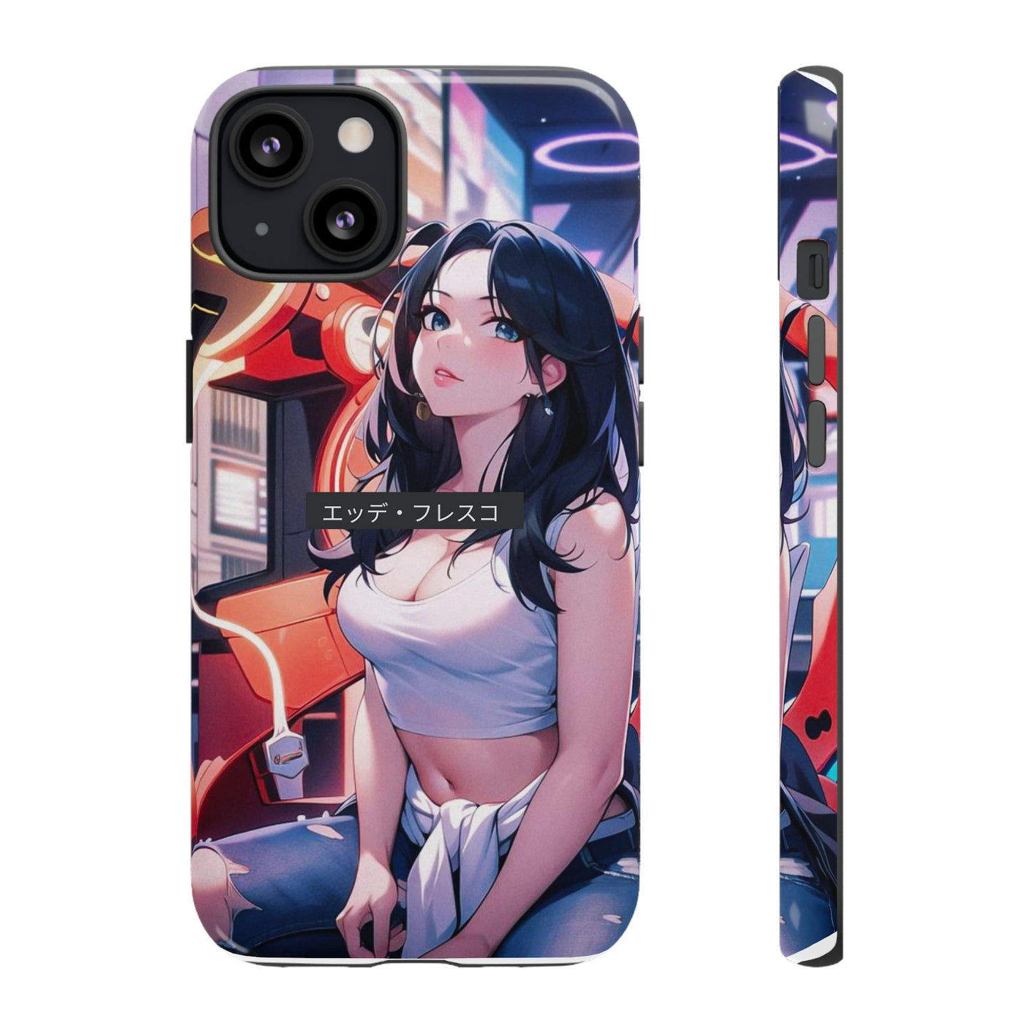 Anime Style Art Tough Cases- "She's at the Arcade"