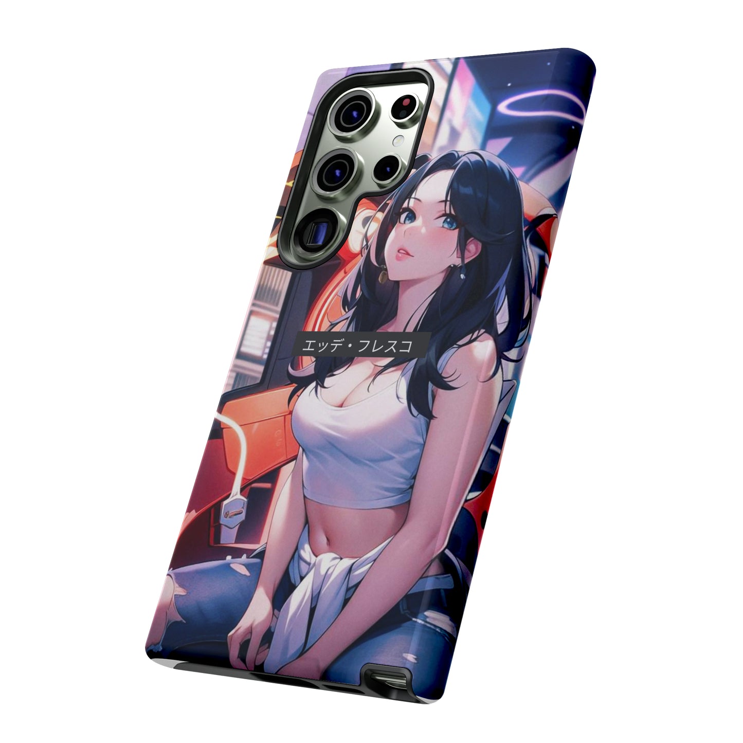 Anime Style Art Tough Cases- "She's at the Arcade"