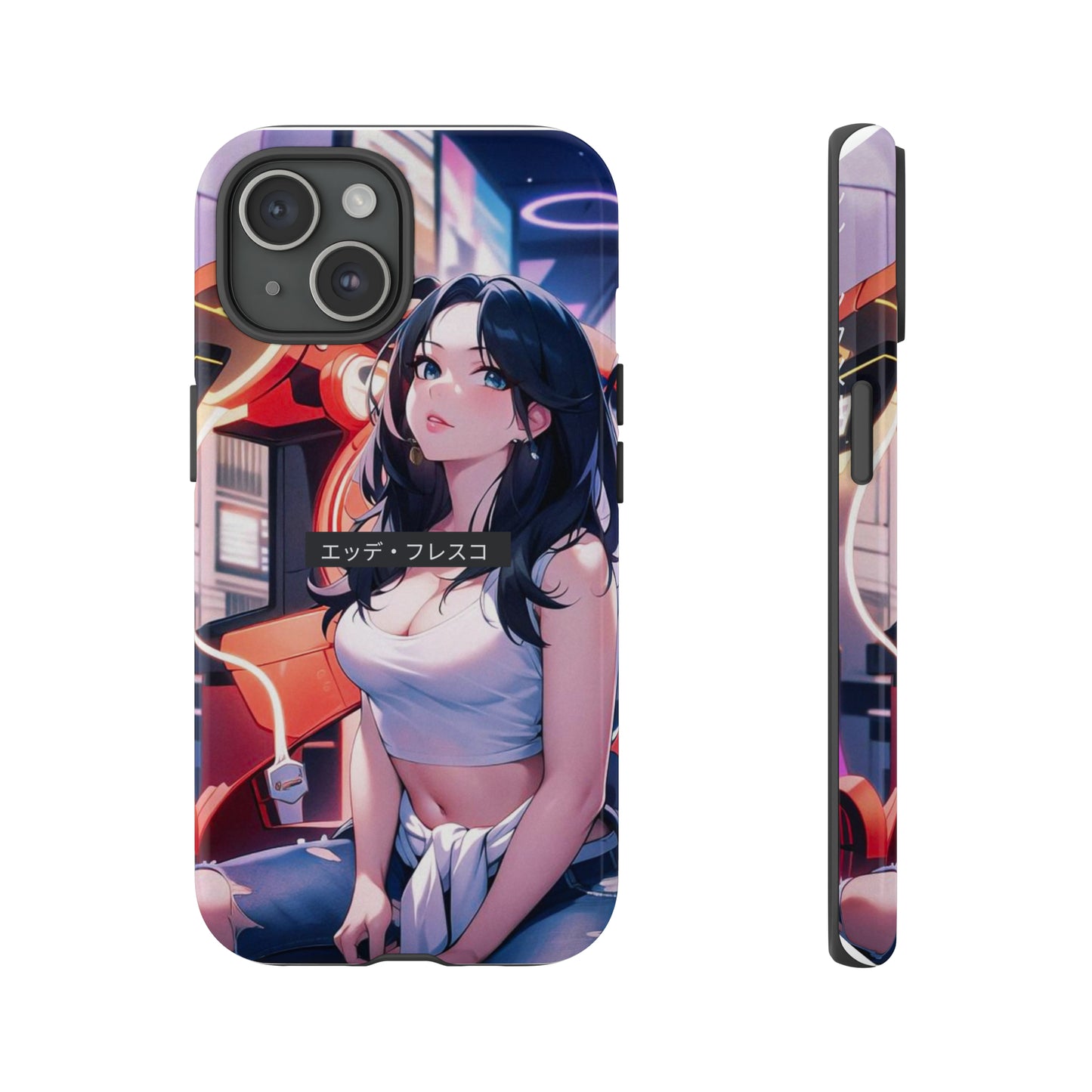 Anime Style Art Tough Cases- "She's at the Arcade"