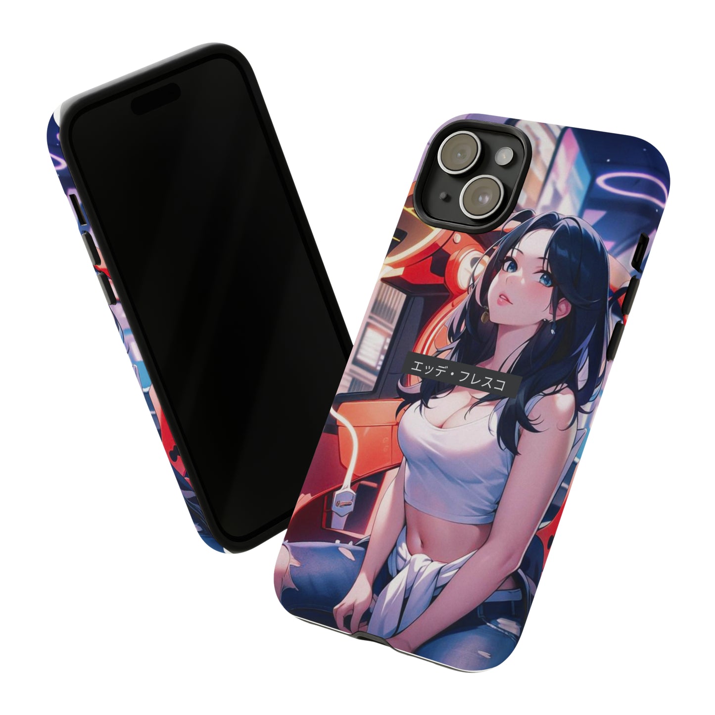 Anime Style Art Tough Cases- "She's at the Arcade"