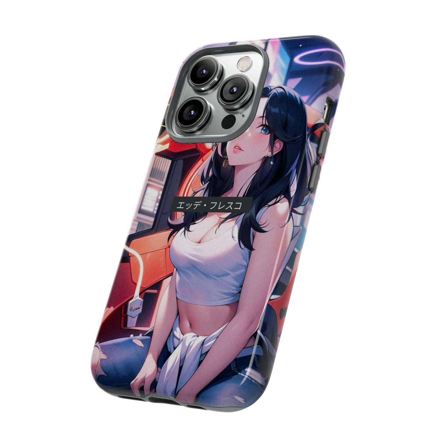 Anime Style Art Tough Cases- "She's at the Arcade"