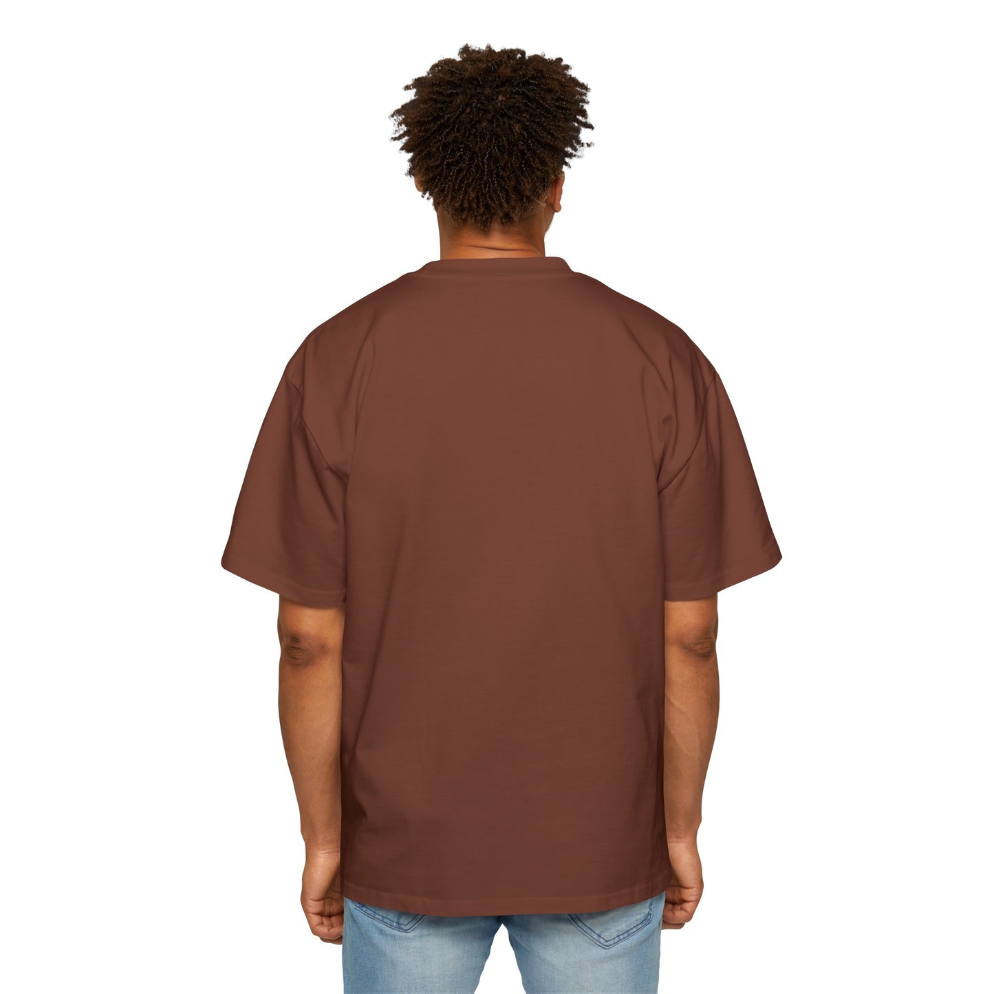 Anime Style Art Men's Heavy Oversized Tee- "Damn."