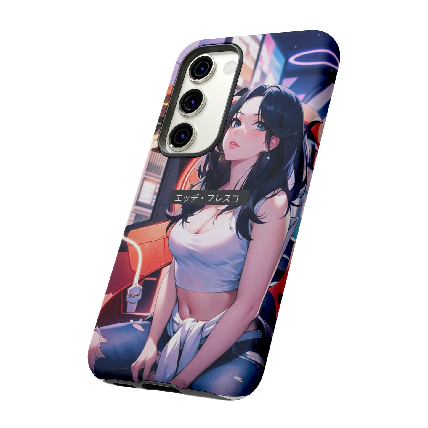 Anime Style Art Tough Cases- "She's at the Arcade"