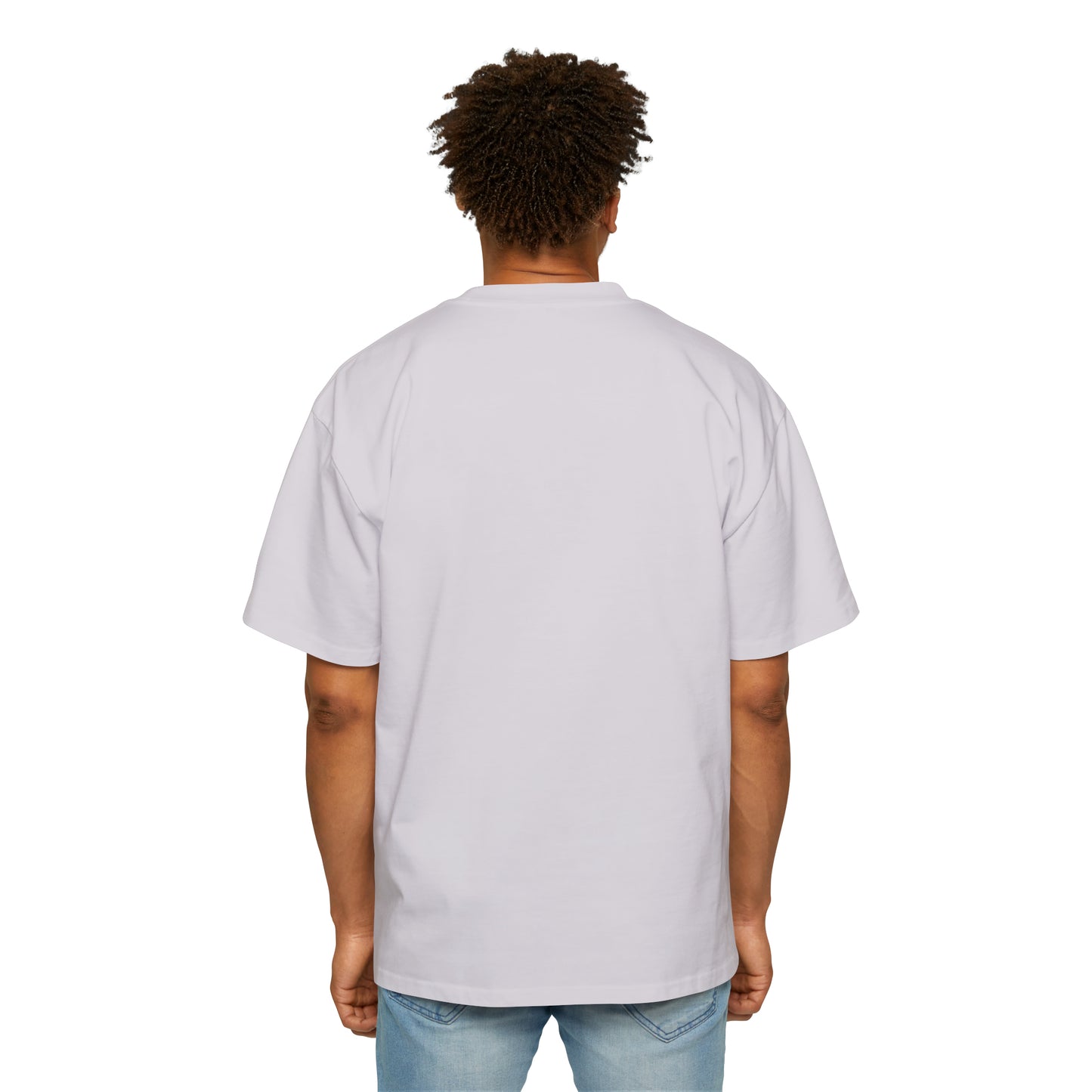 Anime Style Art Men's Heavy Oversized Tee- "Front Cover Chick"