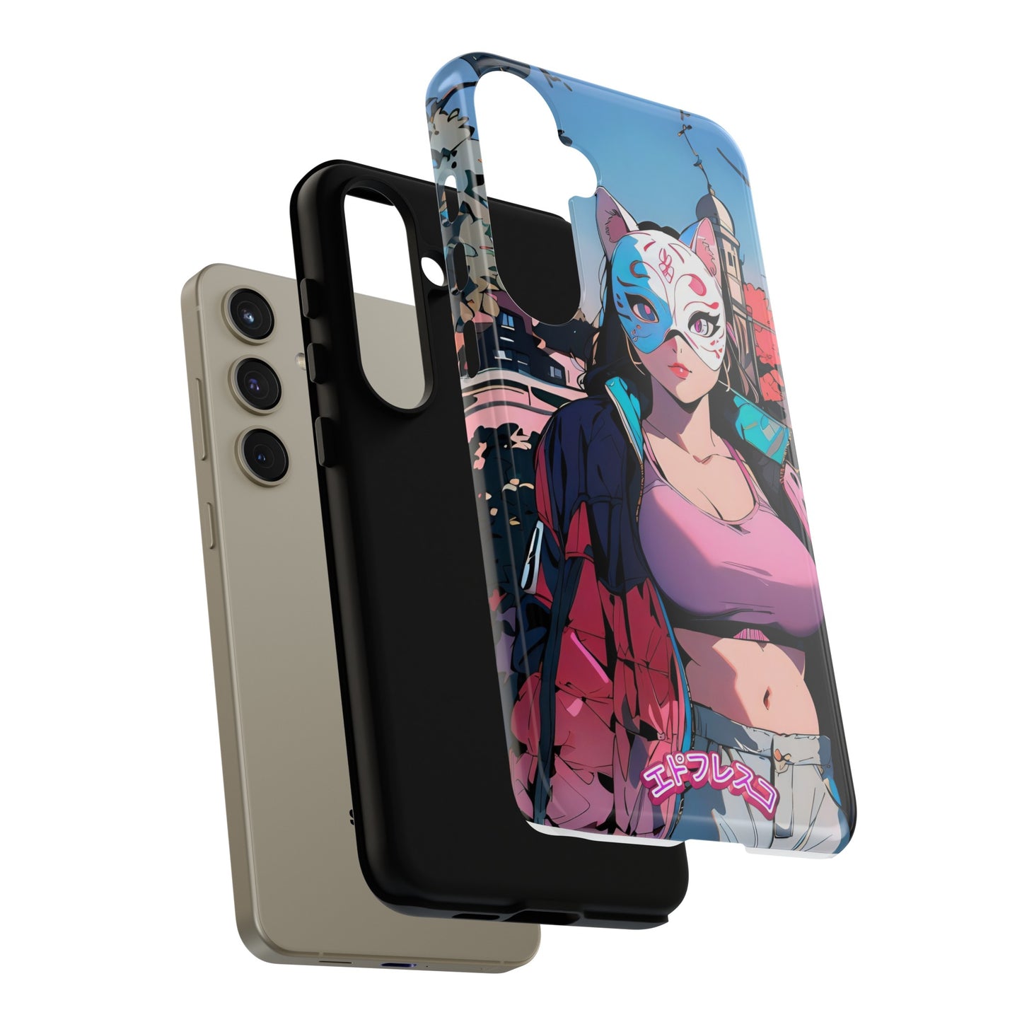 Anime Style Art Tough Cases- "Kitty City Boss #3"