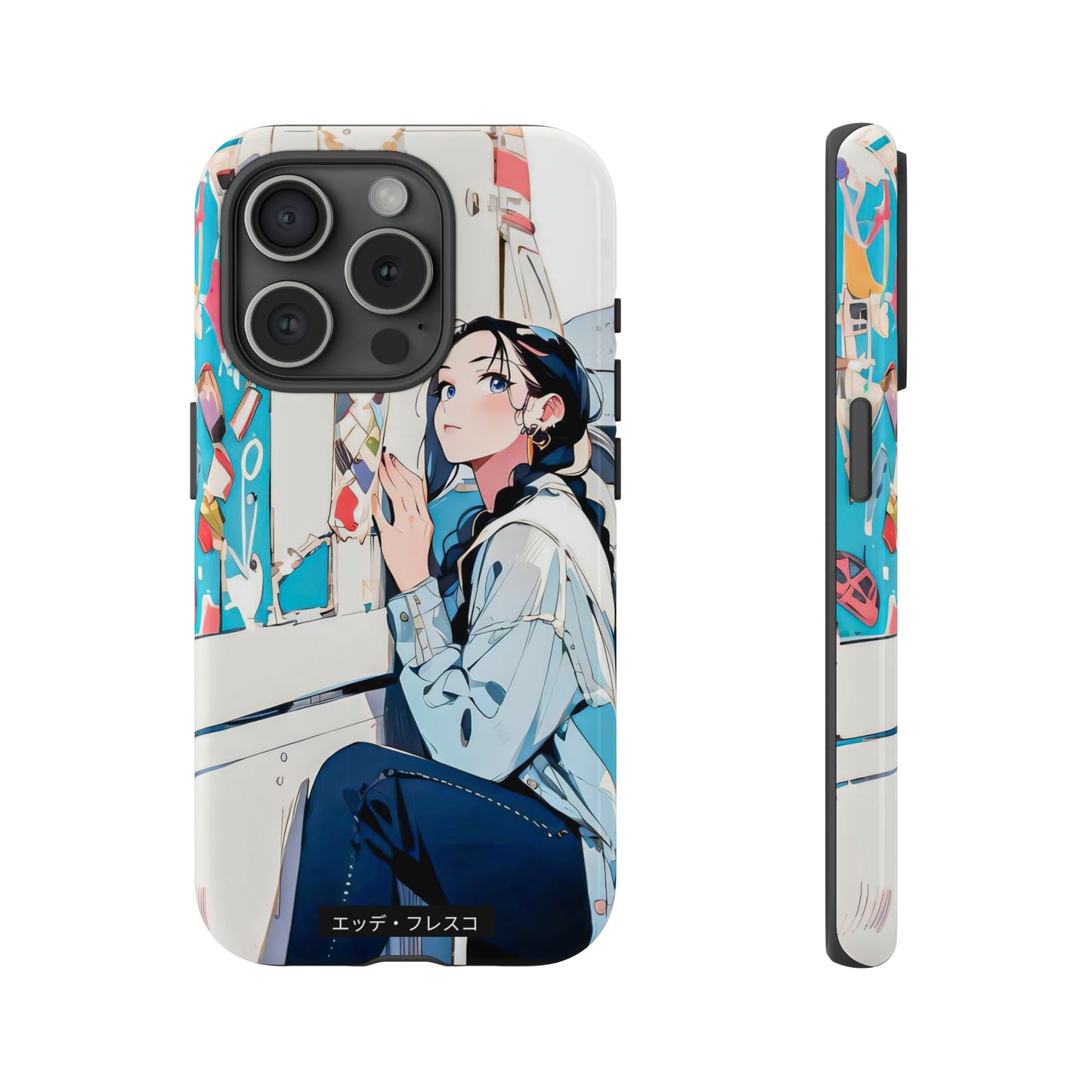 Anime Style Art Tough Cases- "She Loves Ice Cream"