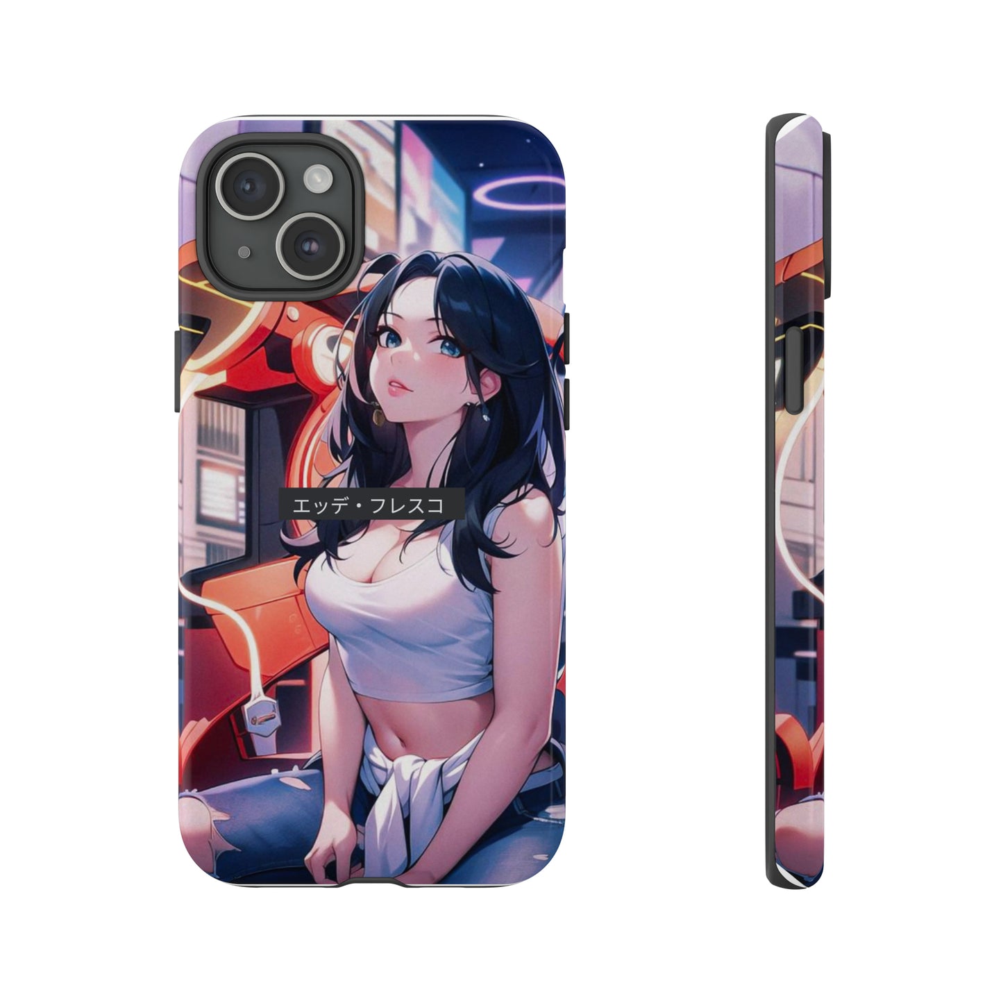 Anime Style Art Tough Cases- "She's at the Arcade"