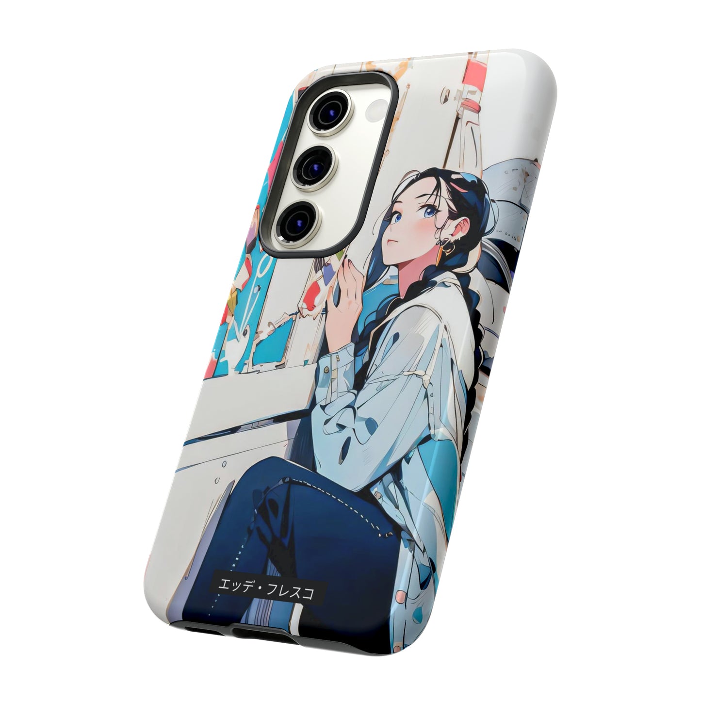 Anime Style Art Tough Cases- "She Loves Ice Cream"