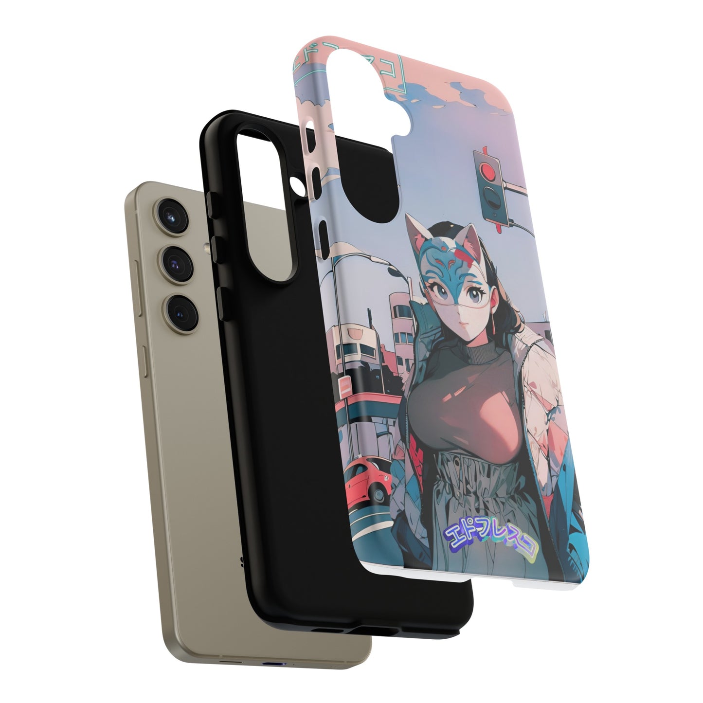 Anime Style Art Tough Cases- "Kitty City Boss #2"