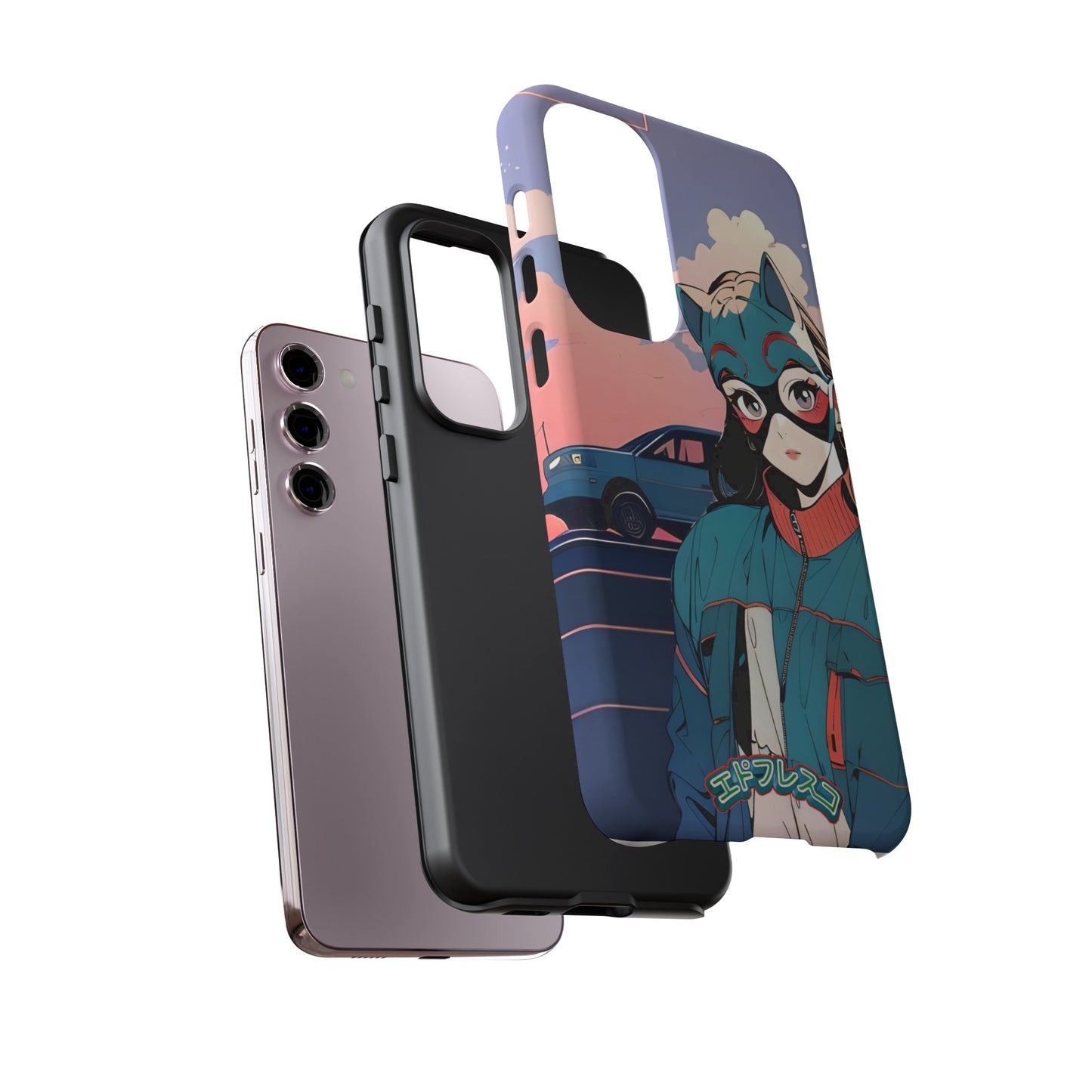 Anime Style Art Tough Cases- "Kitty City Boss #1"