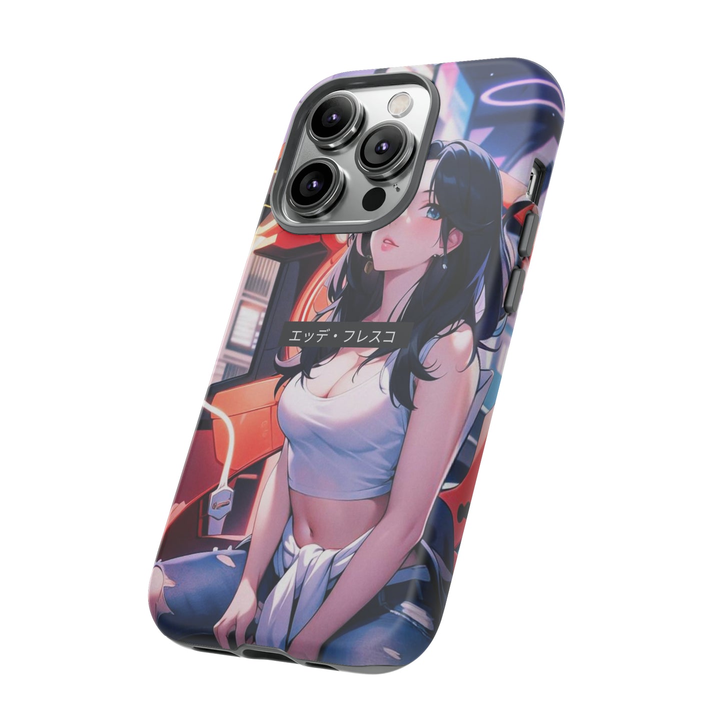 Anime Style Art Tough Cases- "She's at the Arcade"