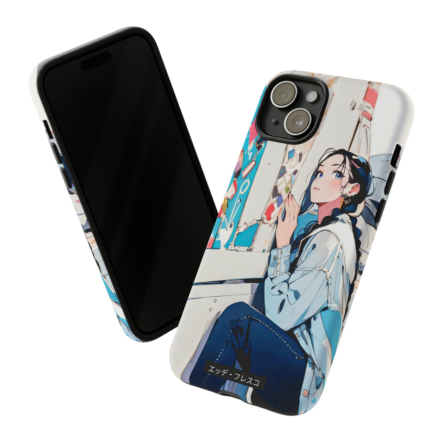 Anime Style Art Tough Cases- "She Loves Ice Cream"