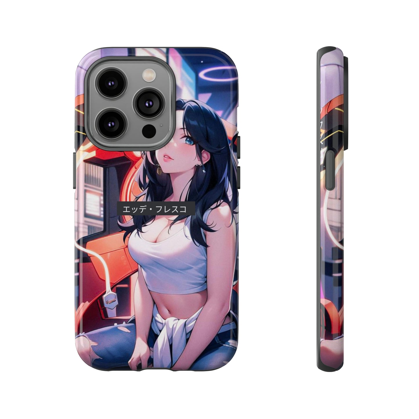 Anime Style Art Tough Cases- "She's at the Arcade"