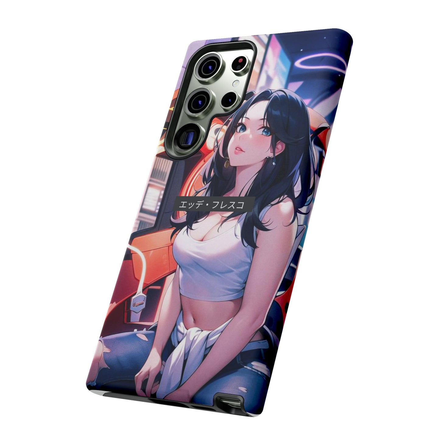 Anime Style Art Tough Cases- "She's at the Arcade"