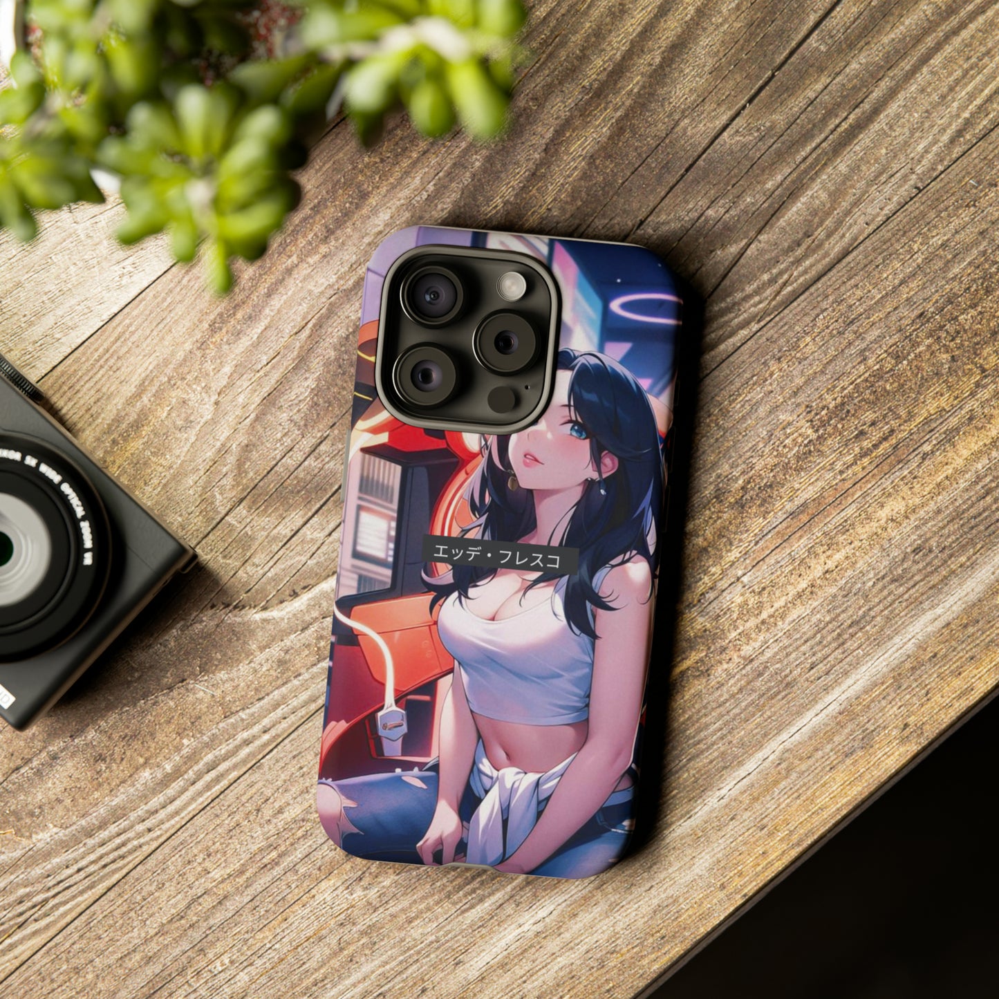 Anime Style Art Tough Cases- "She's at the Arcade"