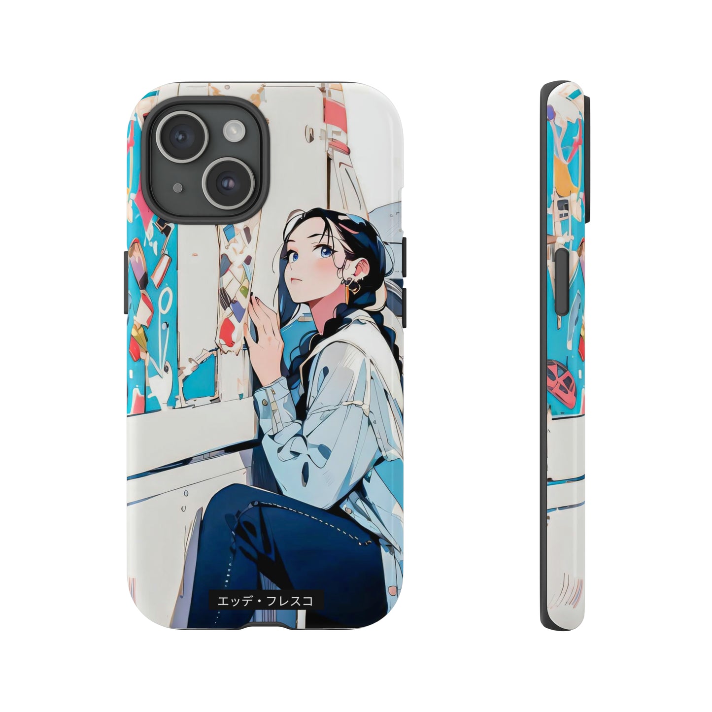 Anime Style Art Tough Cases- "She Loves Ice Cream"