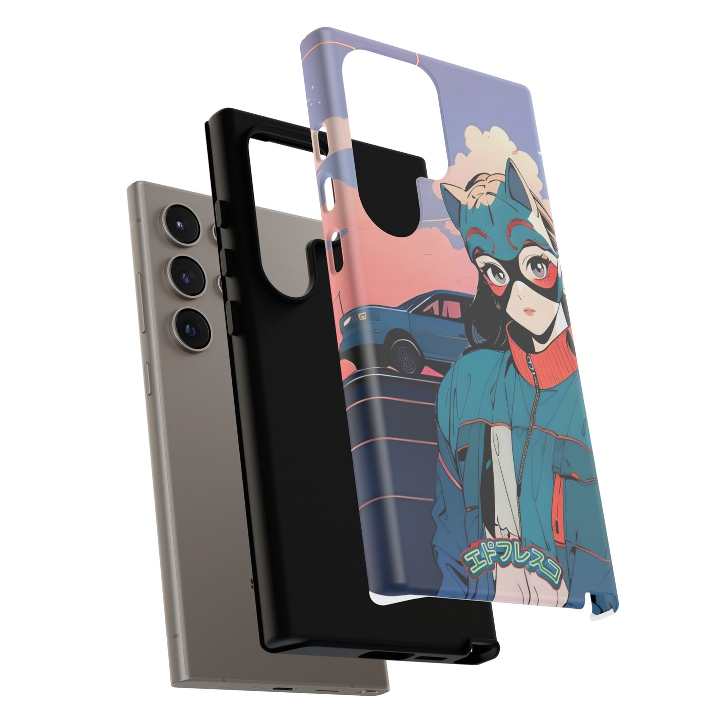 Anime Style Art Tough Cases- "Kitty City Boss #1"