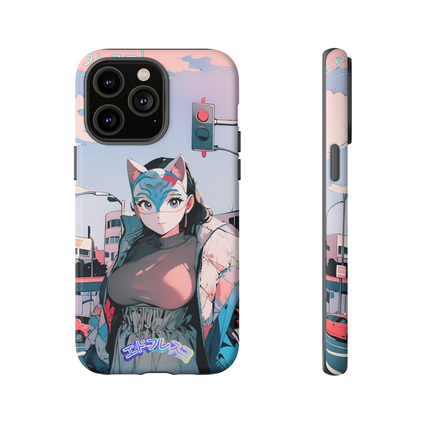 Anime Style Art Tough Cases- "Kitty City Boss #2"