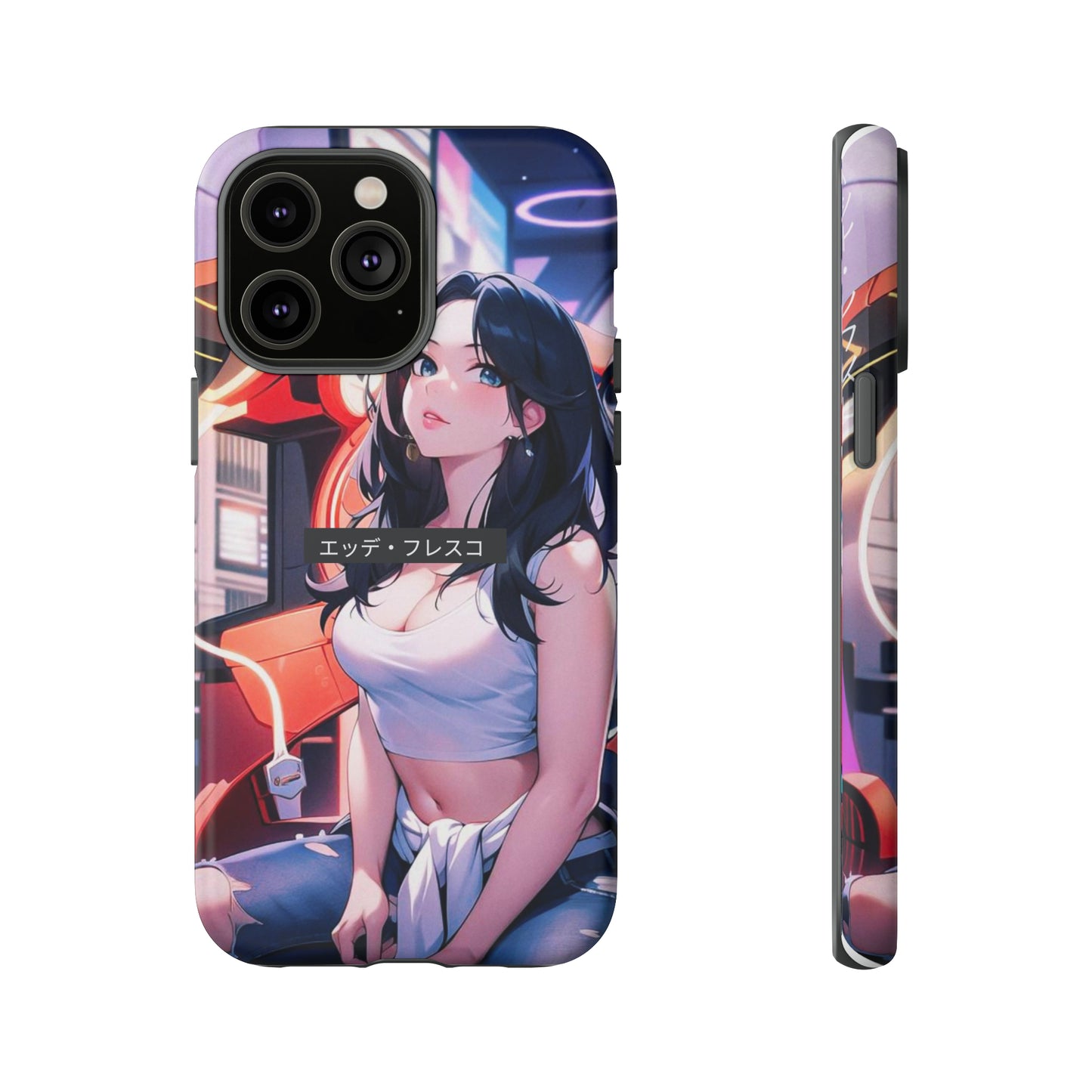 Anime Style Art Tough Cases- "She's at the Arcade"