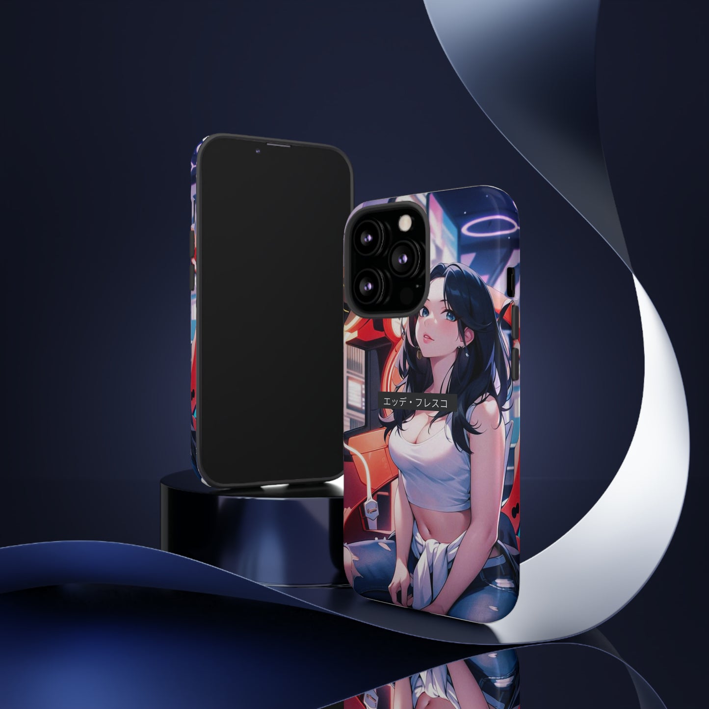 Anime Style Art Tough Cases- "She's at the Arcade"