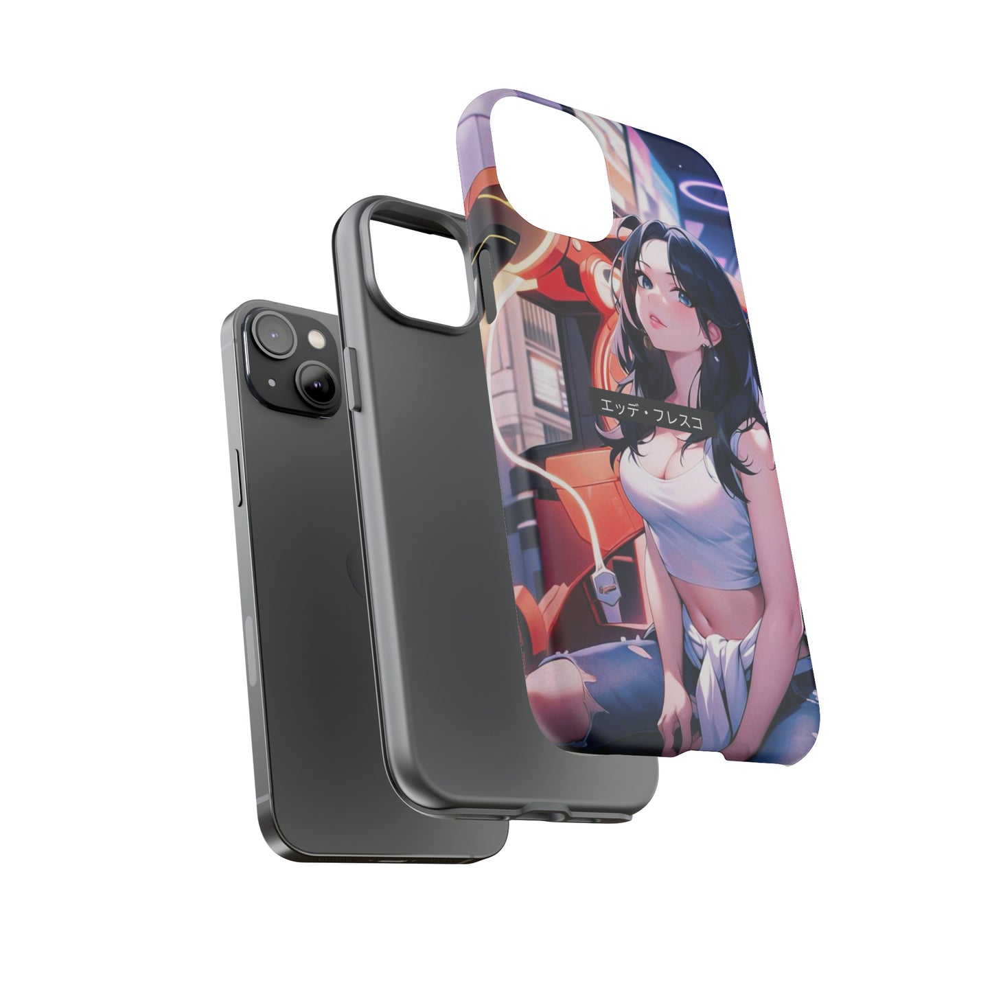 Anime Style Art Tough Cases- "She's at the Arcade"