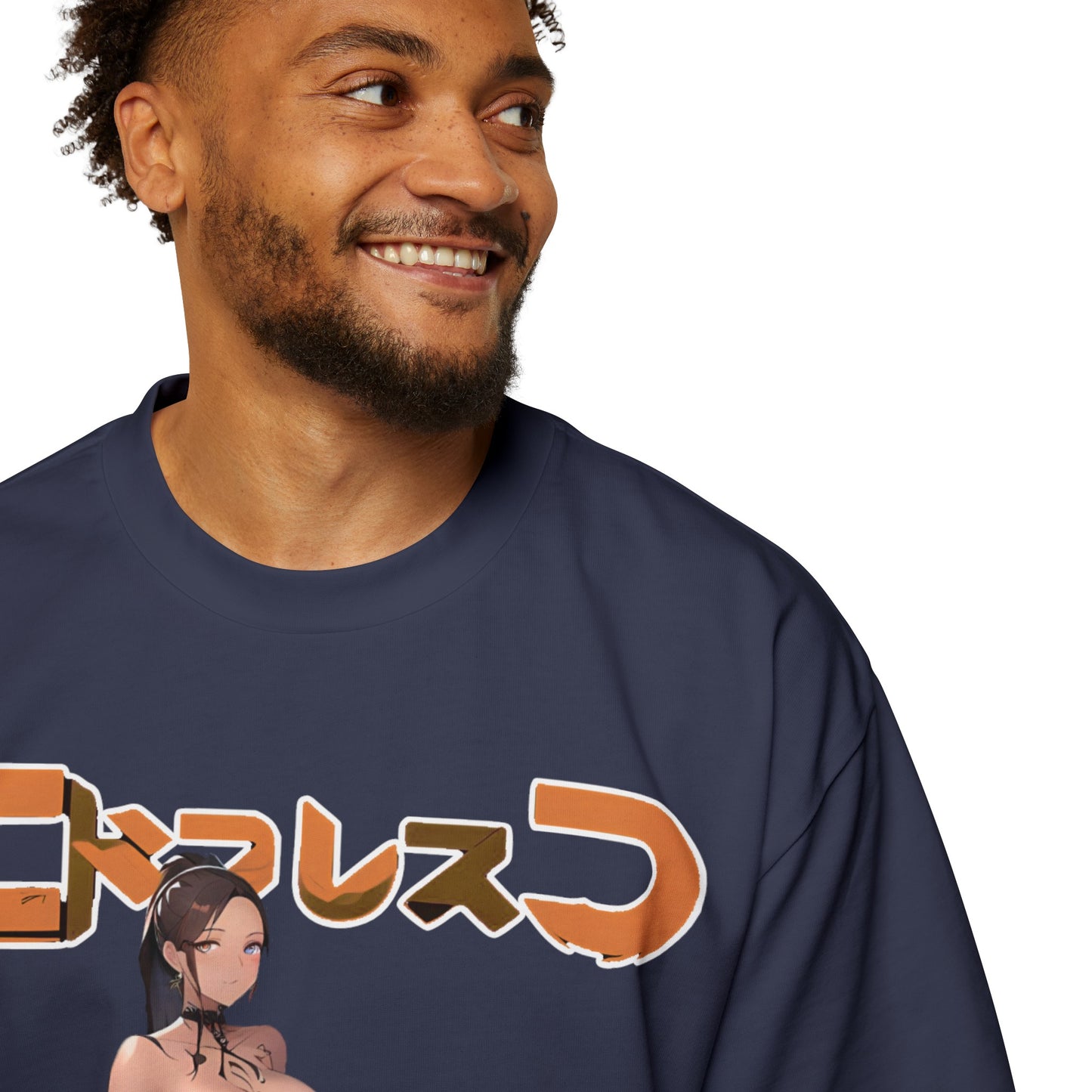 Anime Style Art Men's Heavy Oversized Tee- "Ms. Perfect"