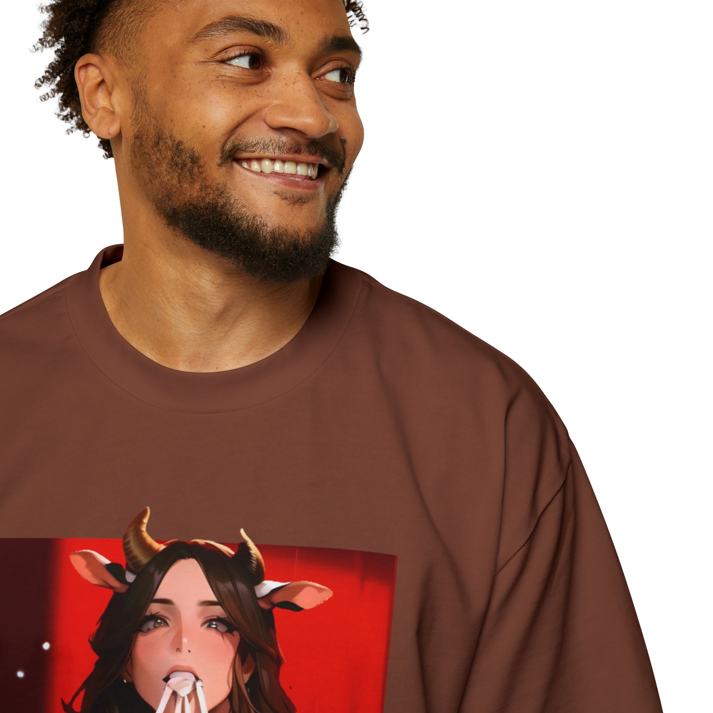 Anime Style Art Men's Heavy Oversized Tee- "OJY"