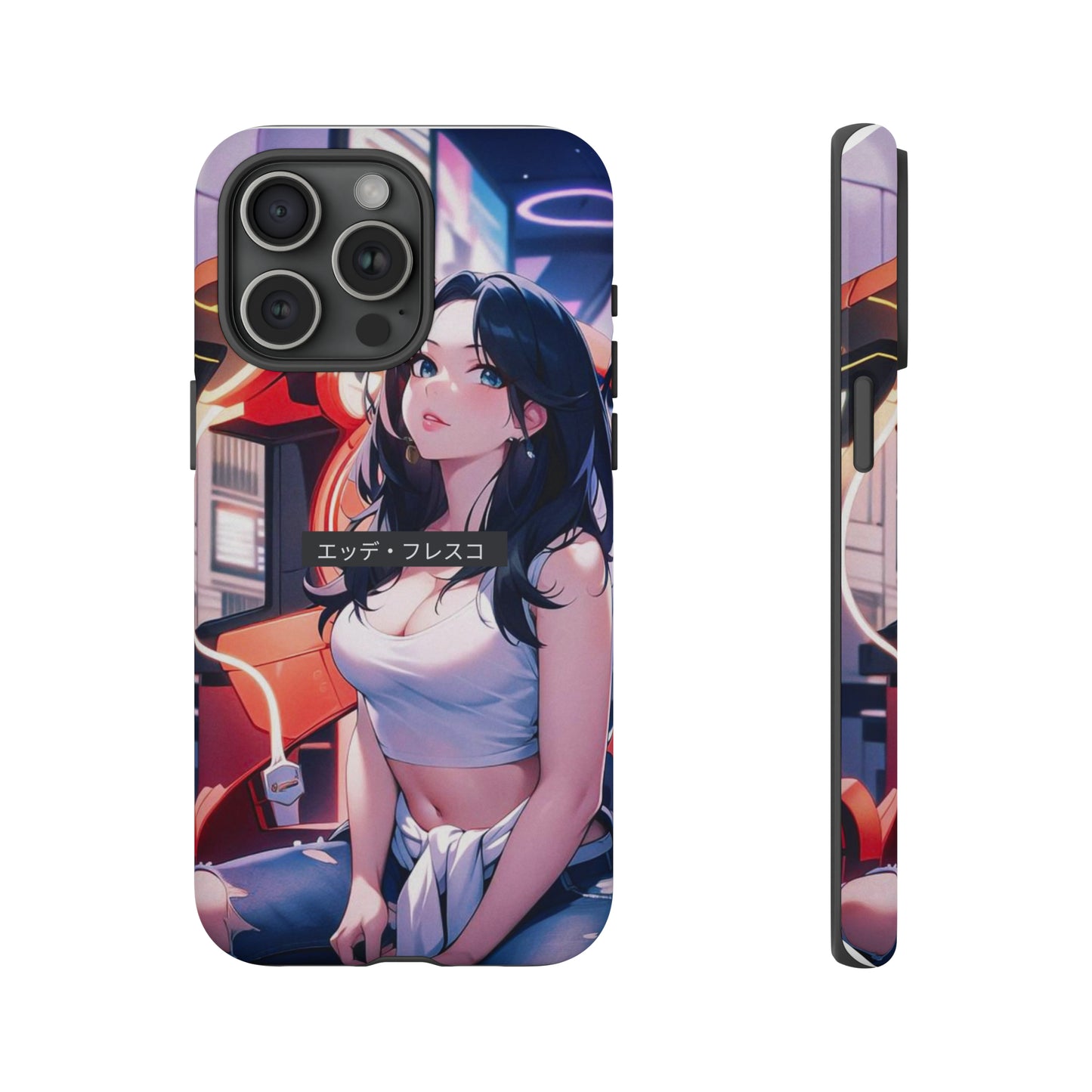Anime Style Art Tough Cases- "She's at the Arcade"