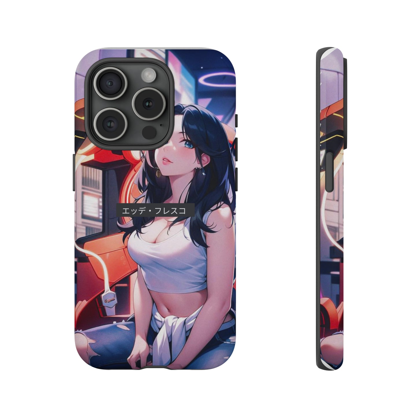 Anime Style Art Tough Cases- "She's at the Arcade"