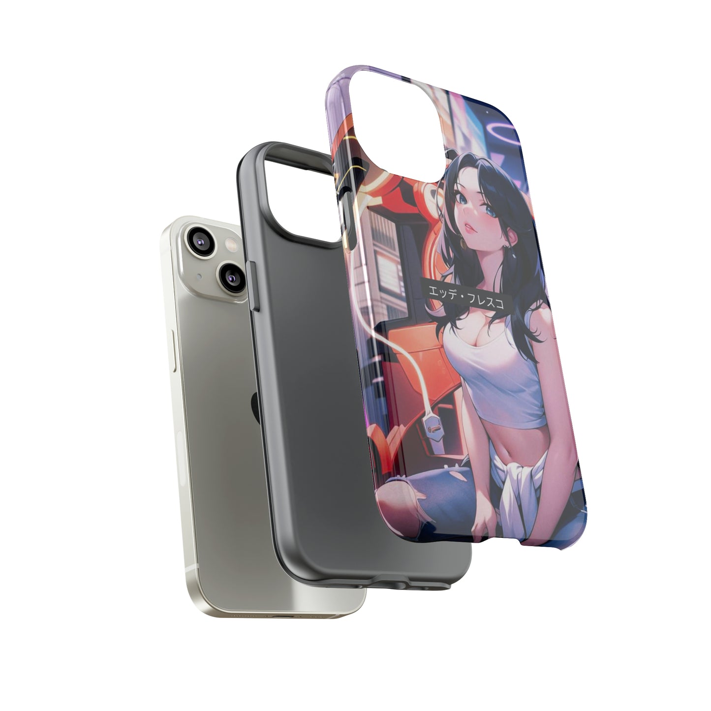Anime Style Art Tough Cases- "She's at the Arcade"