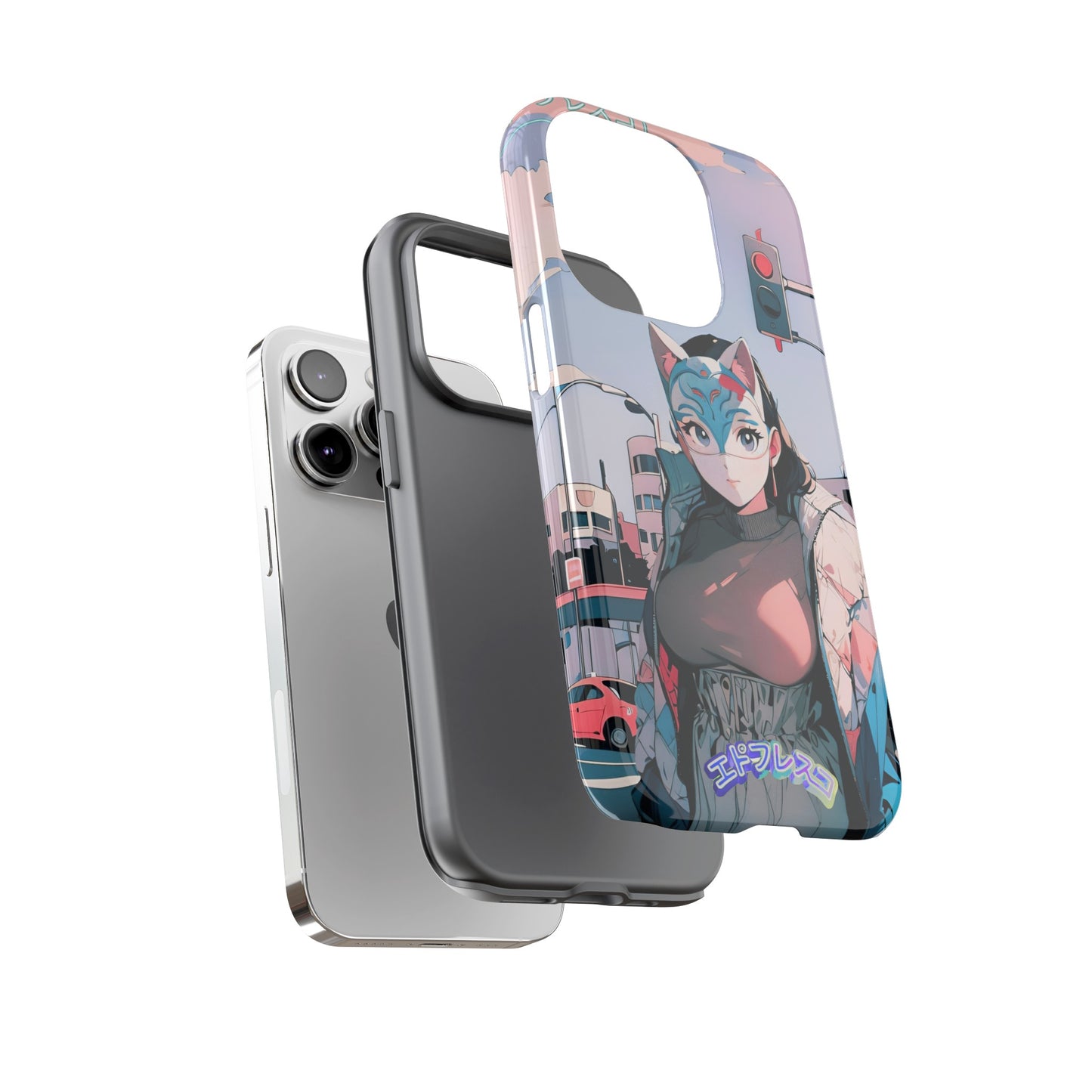 Anime Style Art Tough Cases- "Kitty City Boss #2"