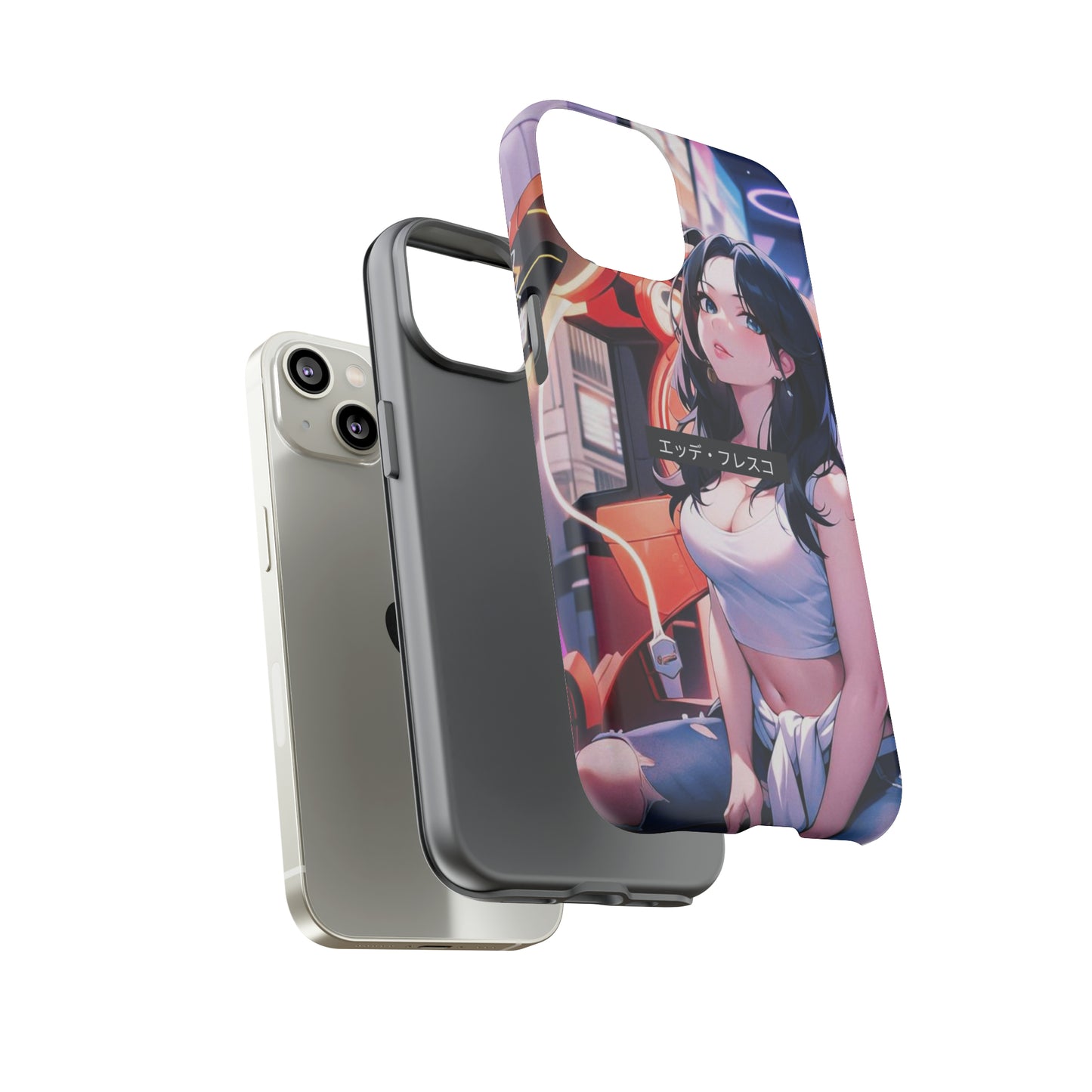 Anime Style Art Tough Cases- "She's at the Arcade"