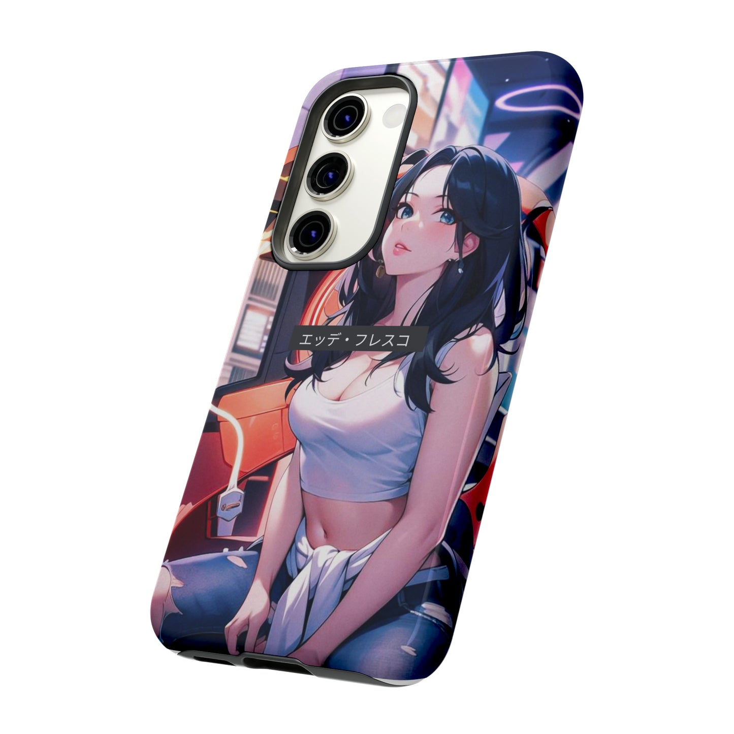 Anime Style Art Tough Cases- "She's at the Arcade"