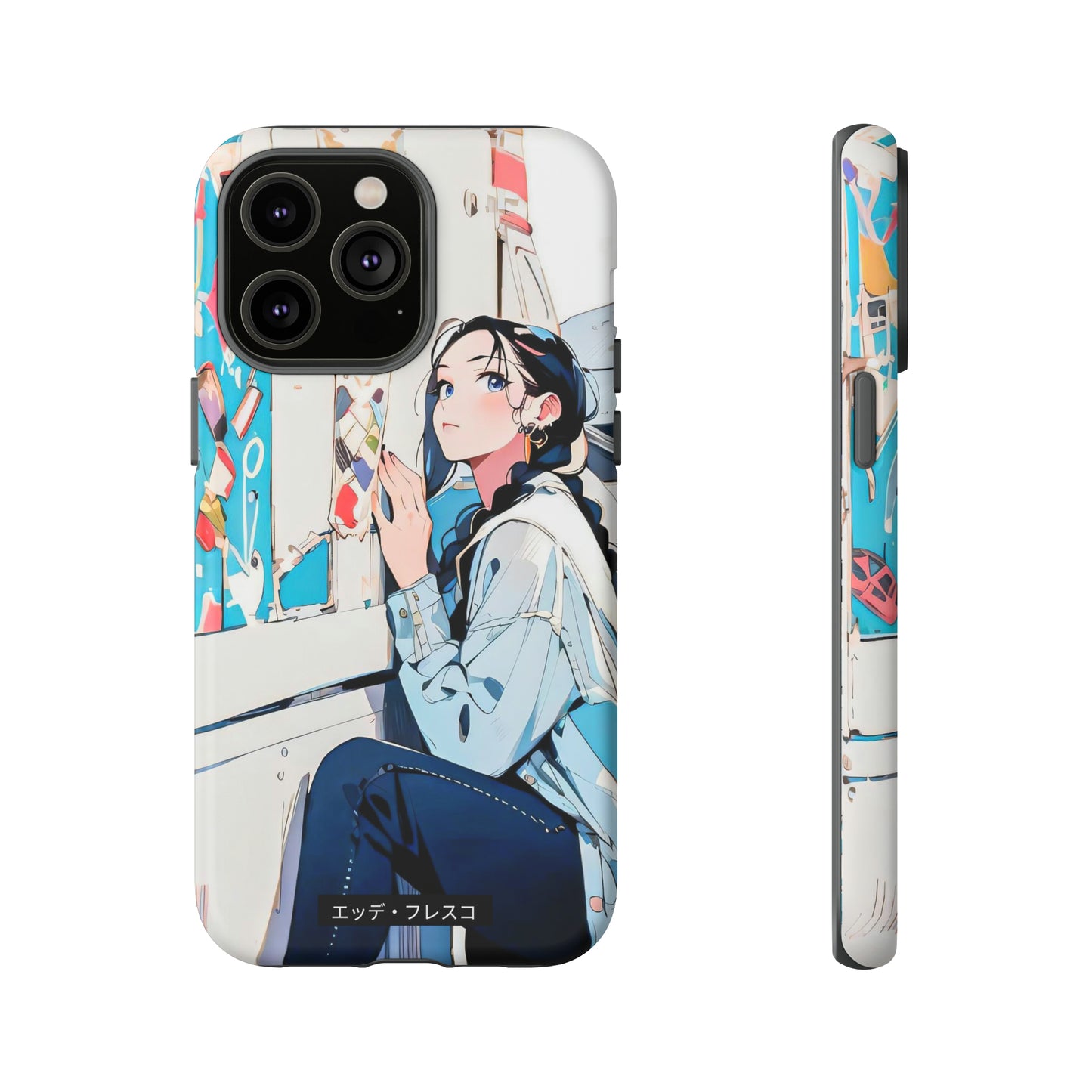Anime Style Art Tough Cases- "She Loves Ice Cream"