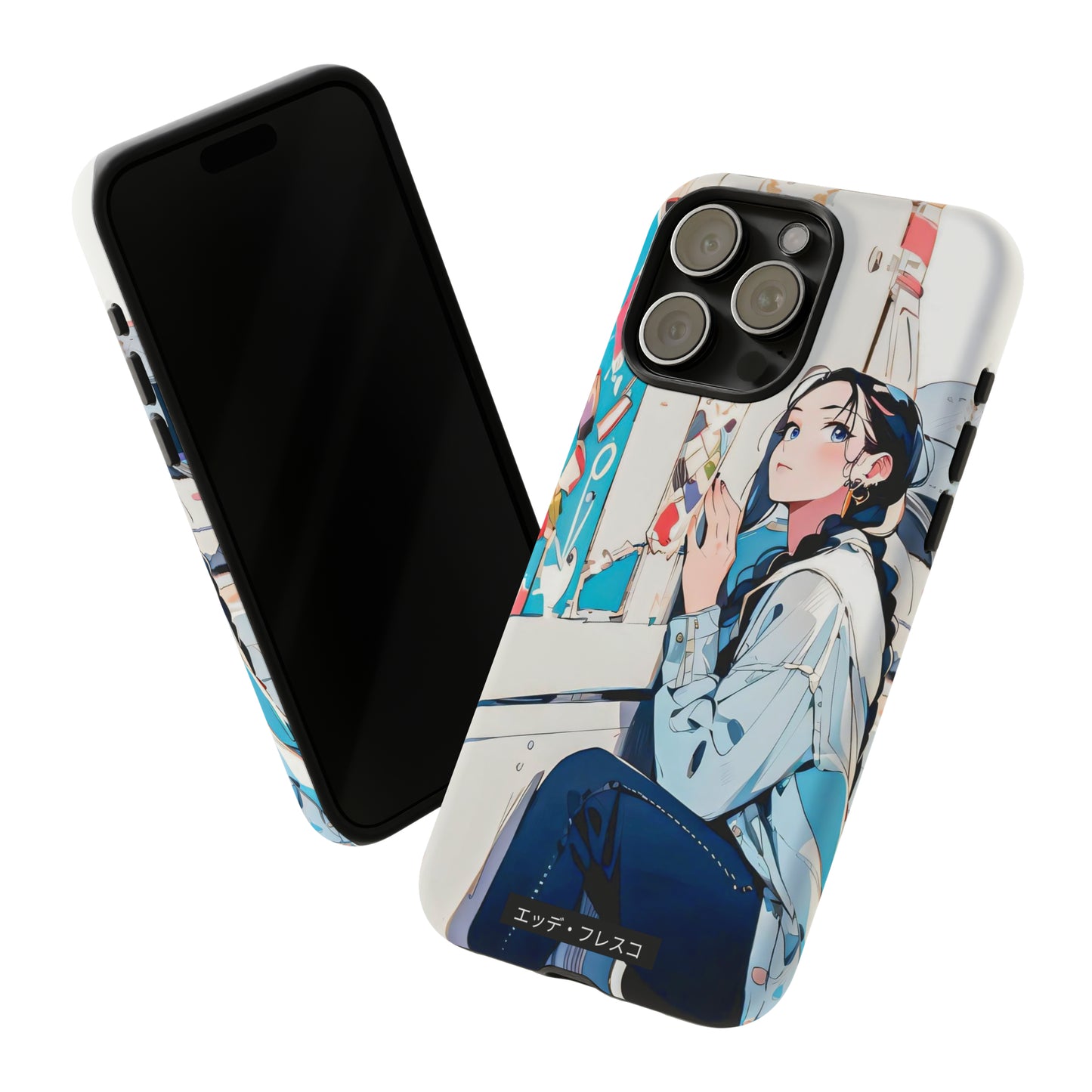 Anime Style Art Tough Cases- "She Loves Ice Cream"