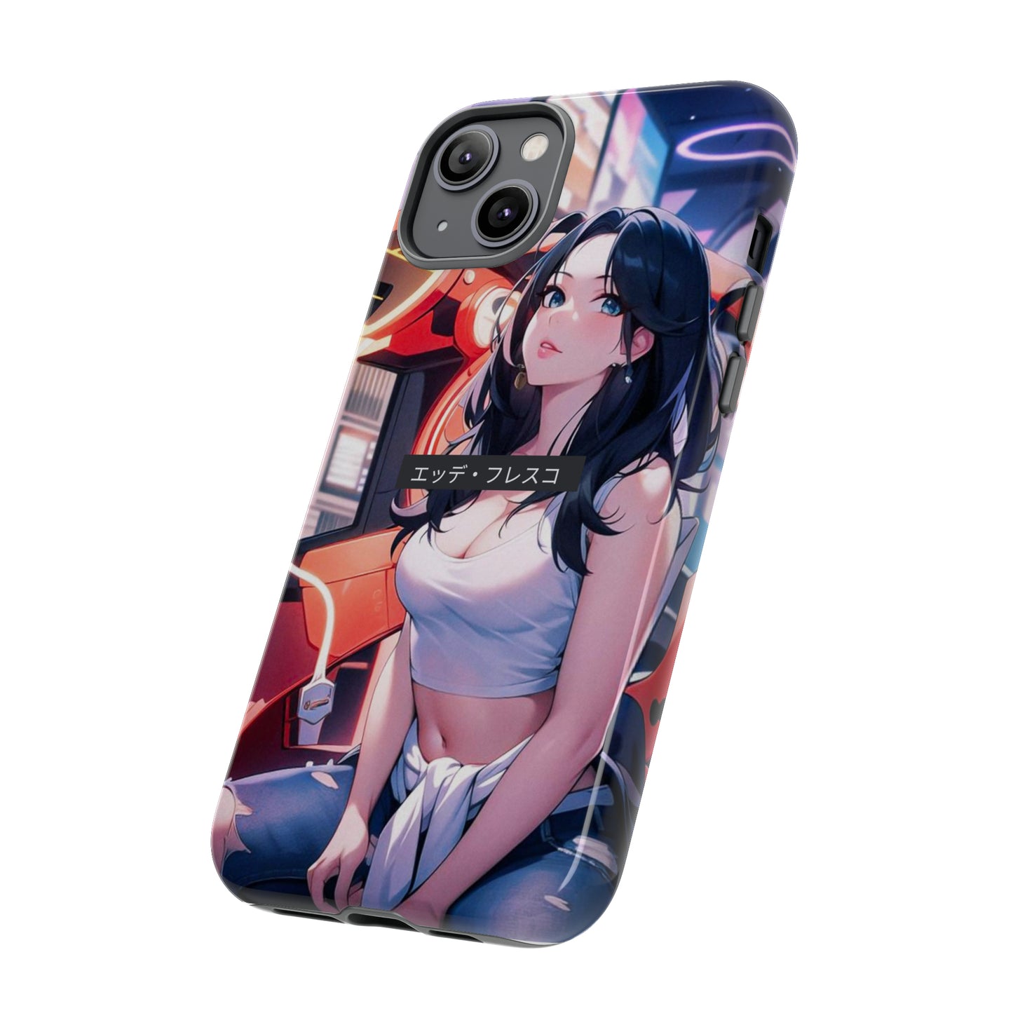 Anime Style Art Tough Cases- "She's at the Arcade"