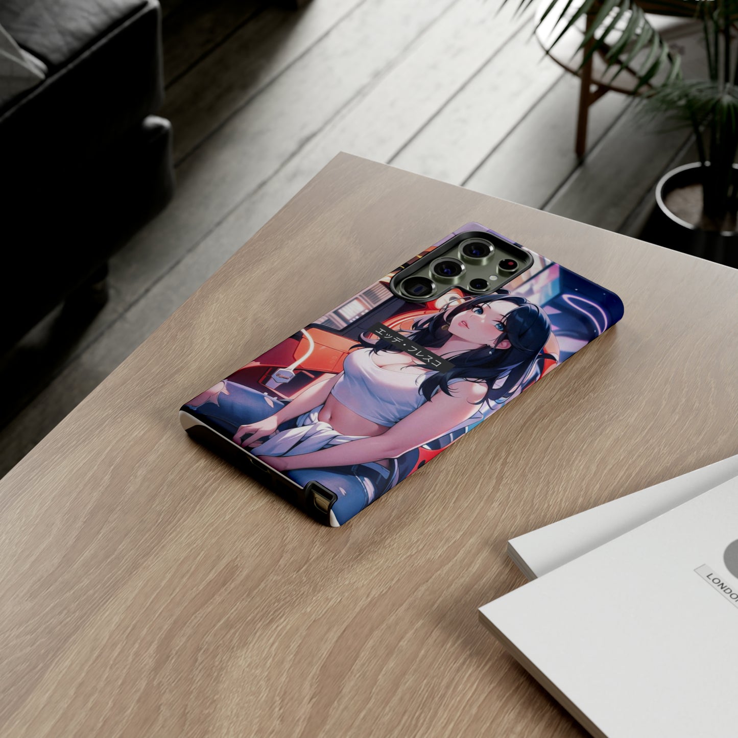 Anime Style Art Tough Cases- "She's at the Arcade"