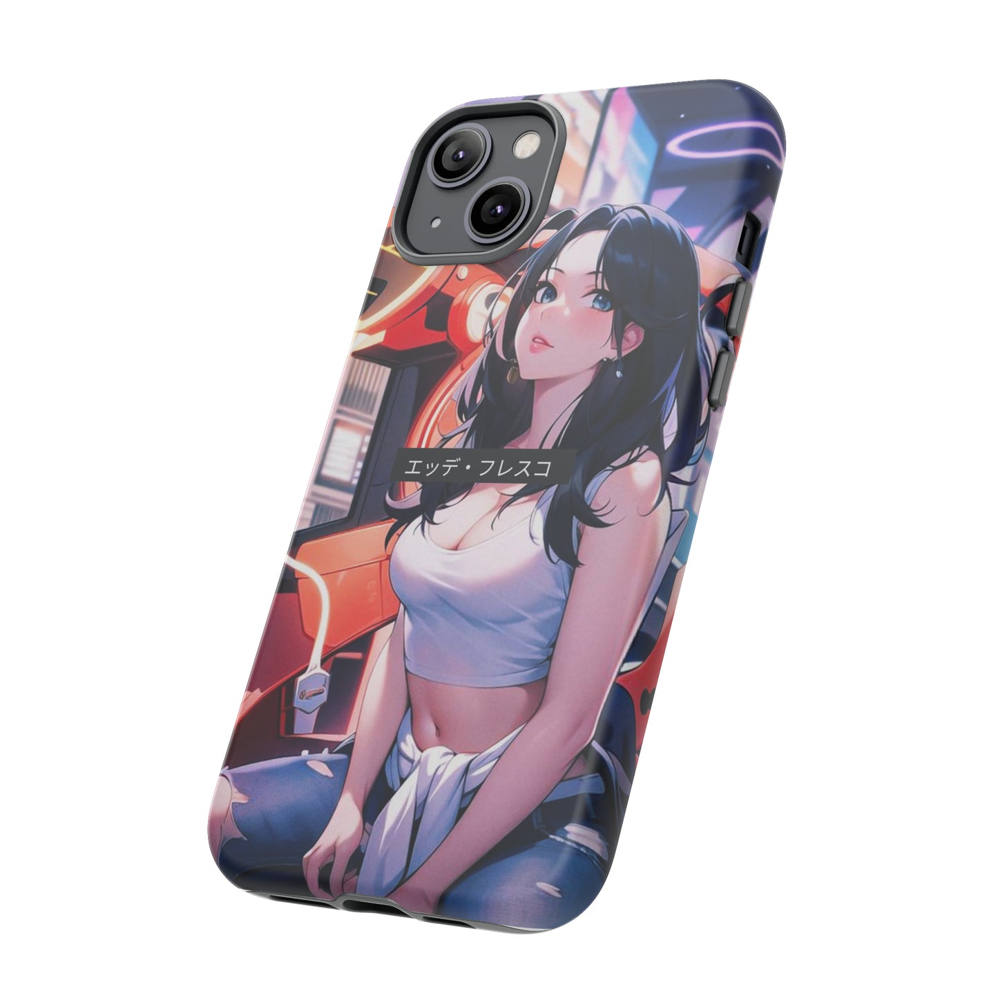 Anime Style Art Tough Cases- "She's at the Arcade"