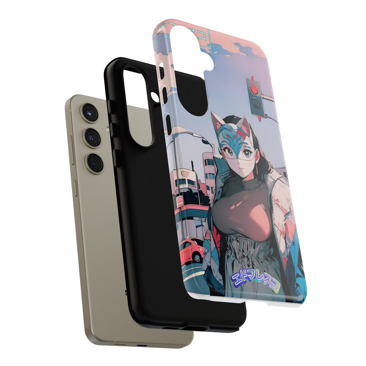 Anime Style Art Tough Cases- "Kitty City Boss #2"