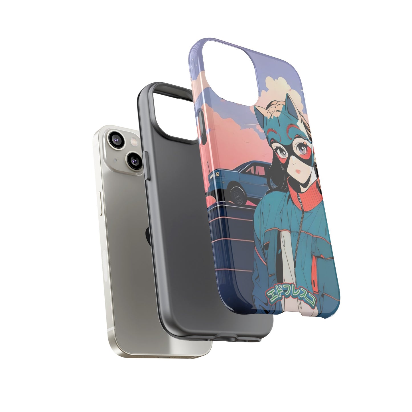 Anime Style Art Tough Cases- "Kitty City Boss #1"