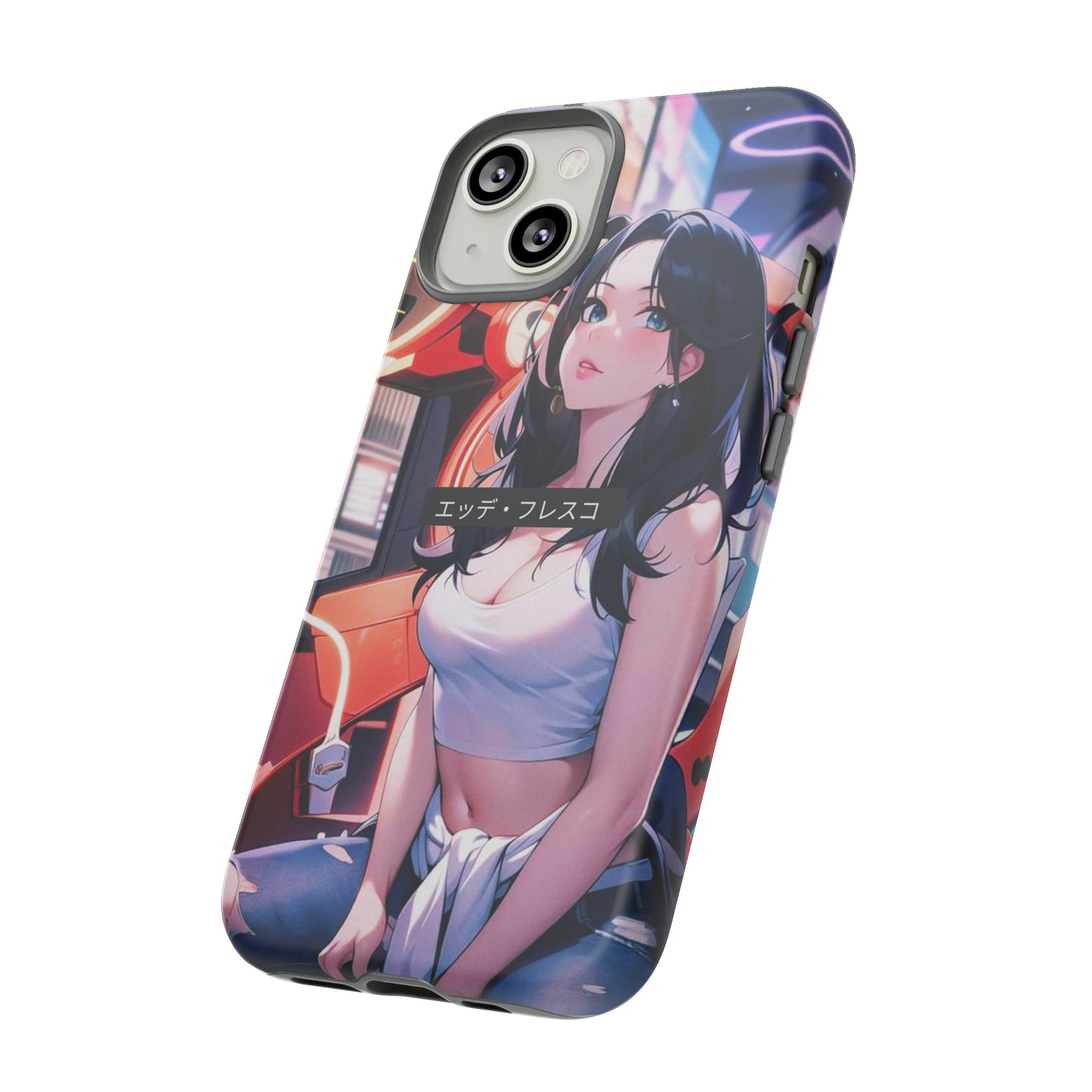 Anime Style Art Tough Cases- "She's at the Arcade"