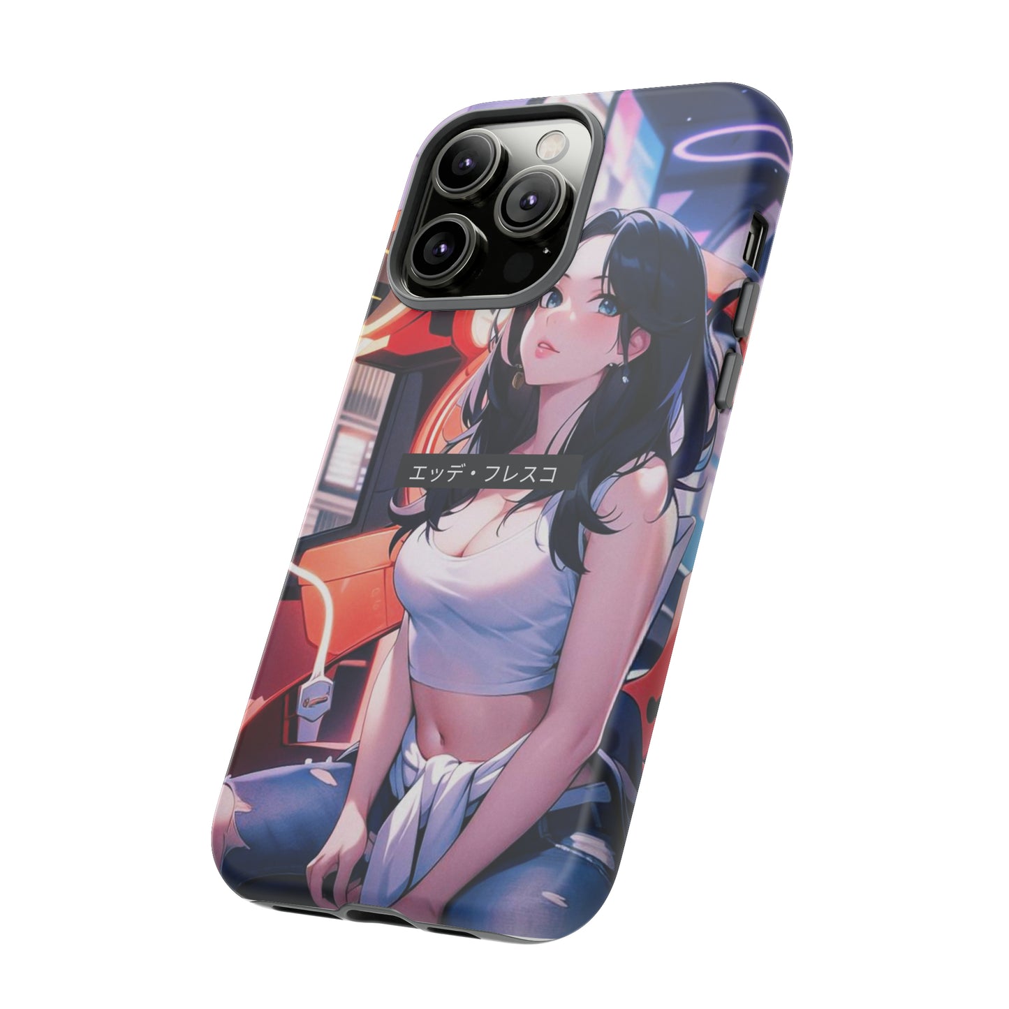 Anime Style Art Tough Cases- "She's at the Arcade"